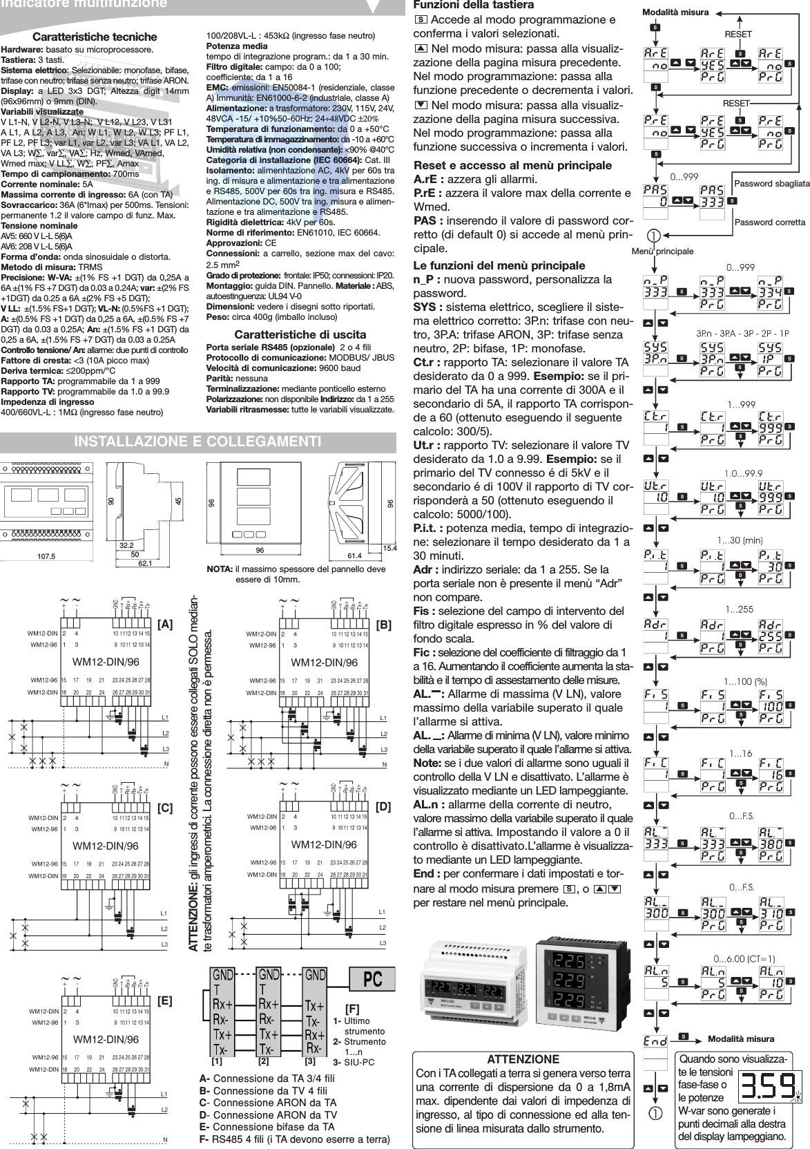 Page 2 of 2 - WM12-DIN-96 IM Ita 120902 WM12-DIN-96-IM-ENG-0902