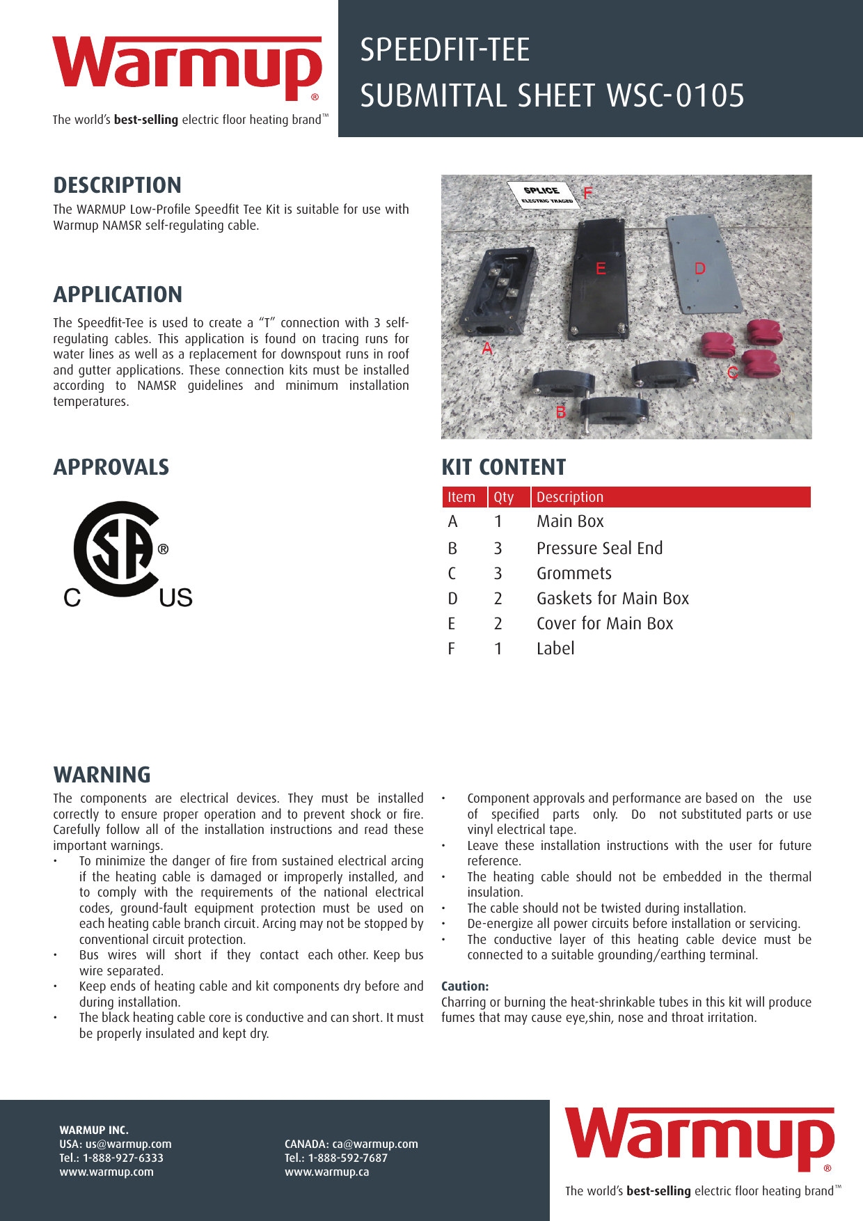 Page 1 of 4 - WSC-0105 Submittal-sheet Speedfit Tee