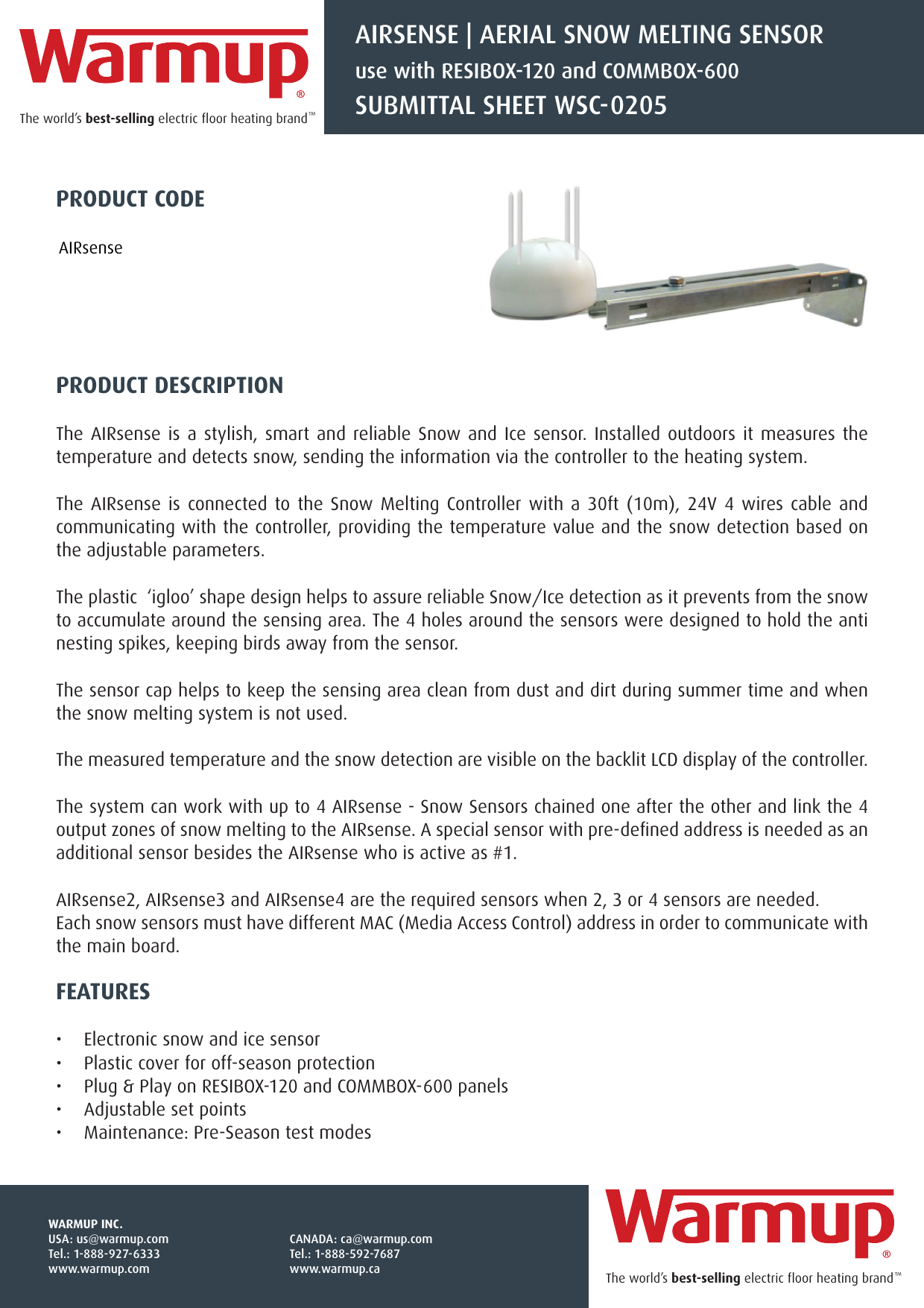 Page 1 of 3 - WSC-0205 Submittal-sheet AIRsense