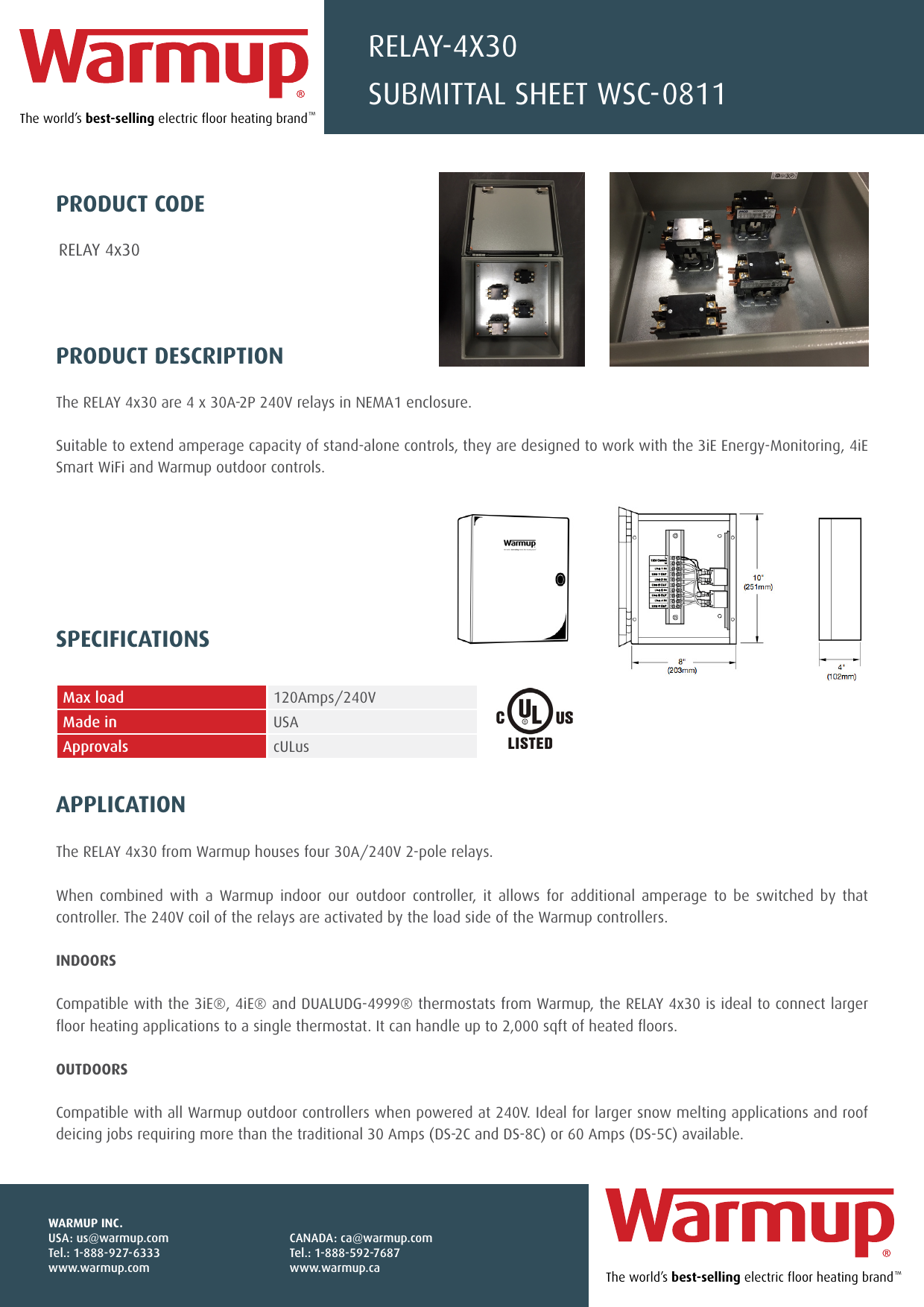 Page 1 of 2 - WSC-0811 Submittal-sheet Relay-4by30
