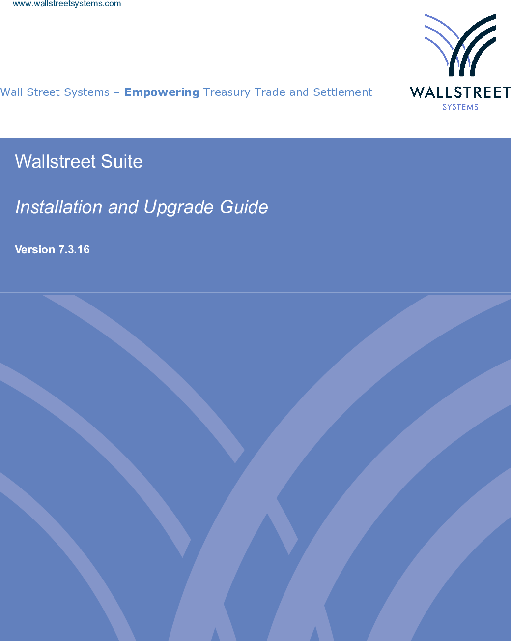 Wallstreet Suite Installation And Upgrade Guide WSS