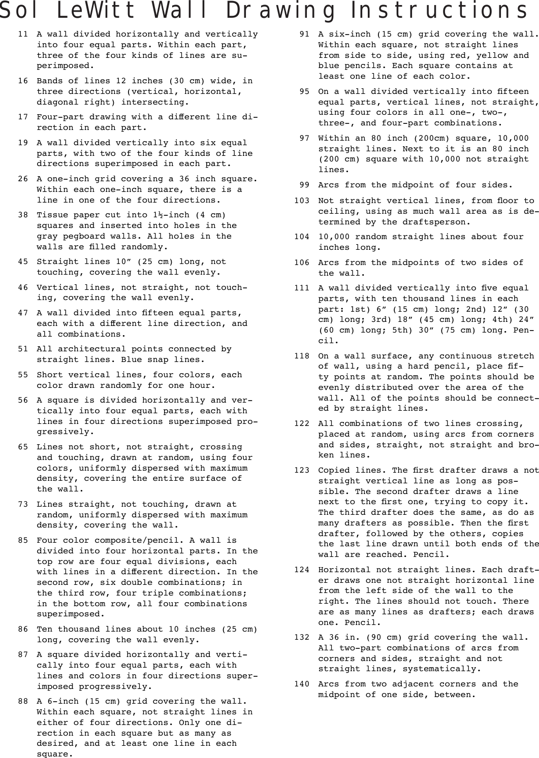 Page 1 of 4 - Wall Drawing Instructions A5Zine