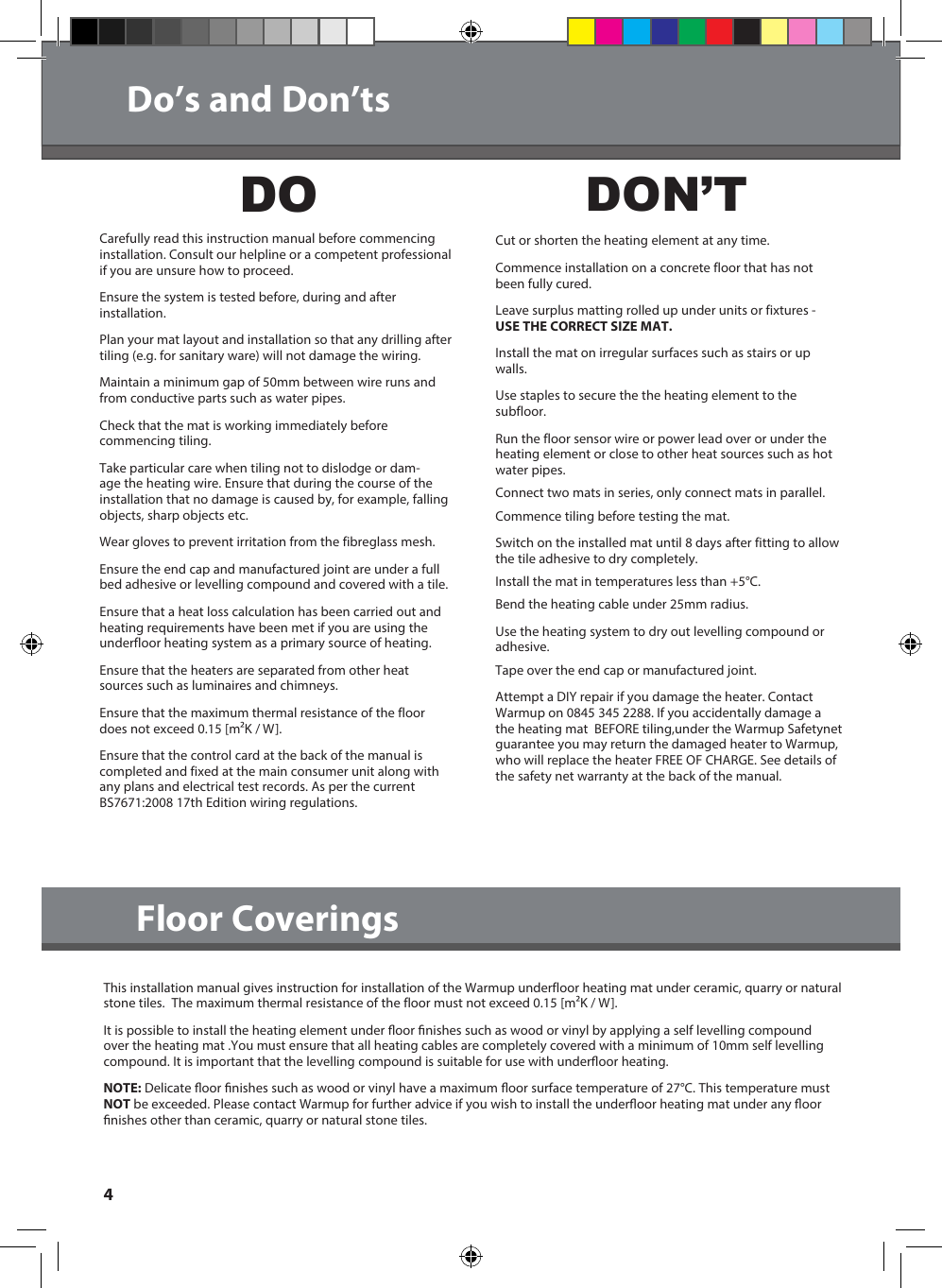 Page 4 of 12 - Warmup-Sticky Mat-Installation-Manual