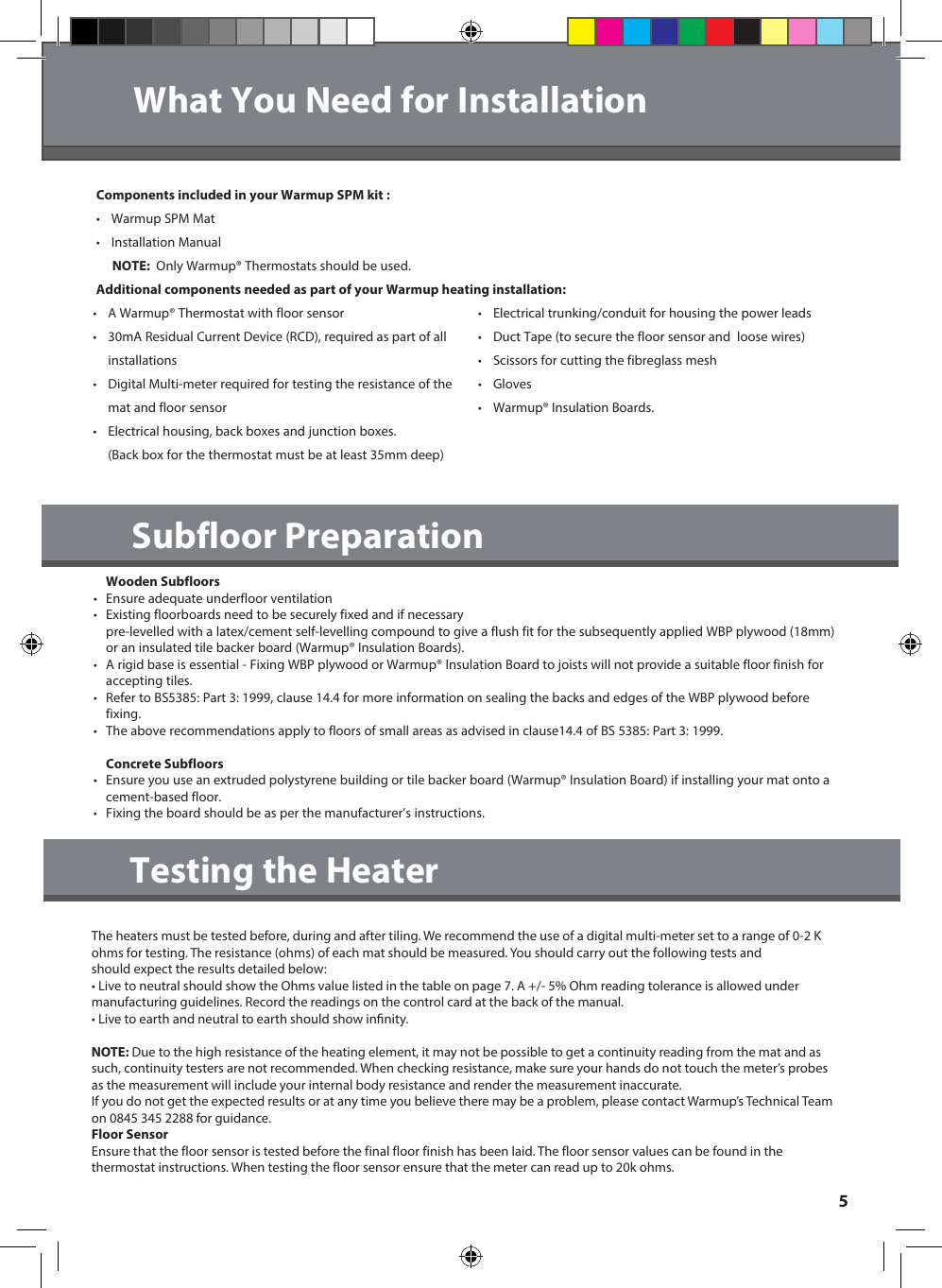 Page 5 of 12 - Warmup-Sticky Mat-Installation-Manual