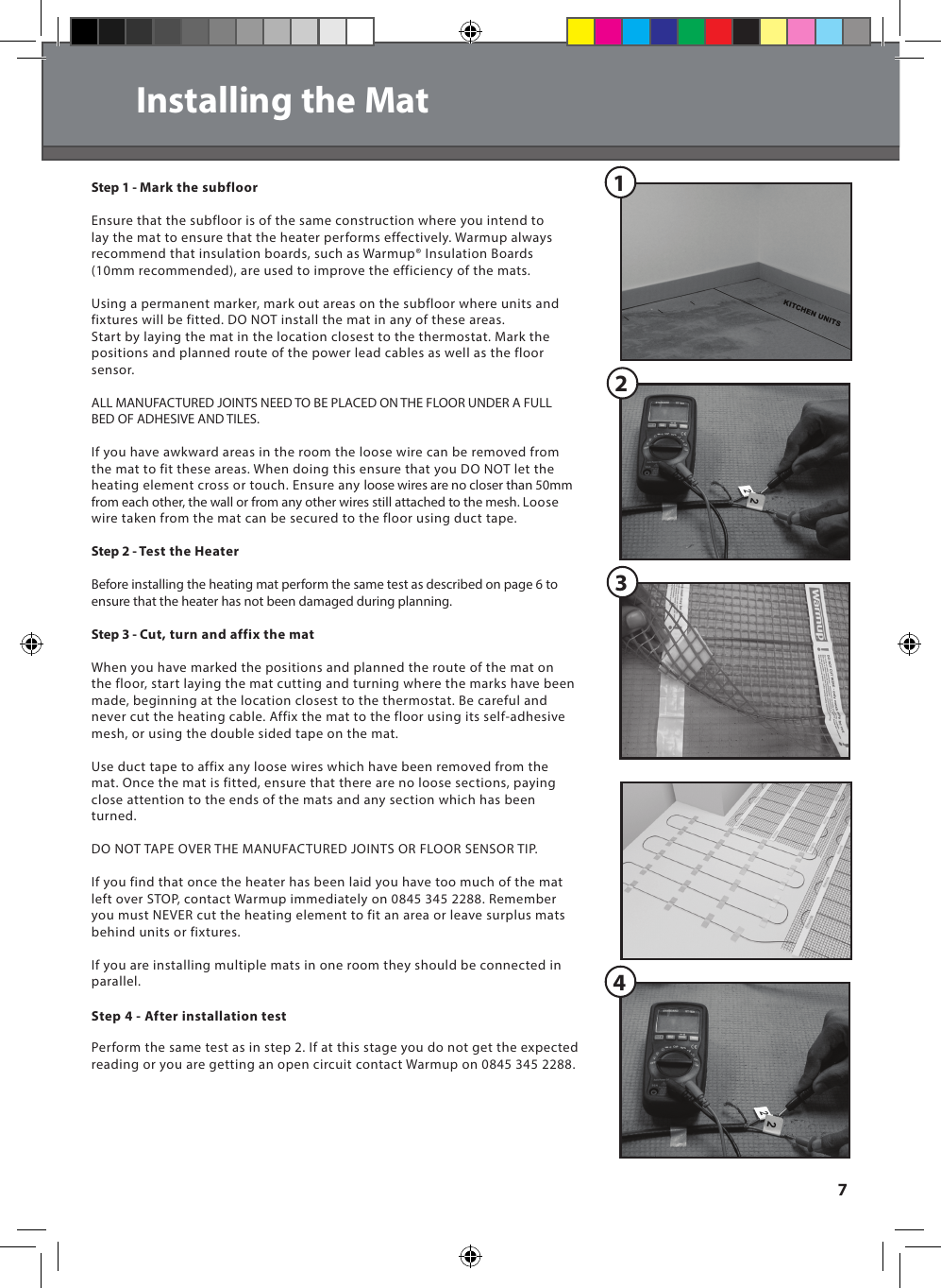 Page 7 of 12 - Warmup-Sticky Mat-Installation-Manual