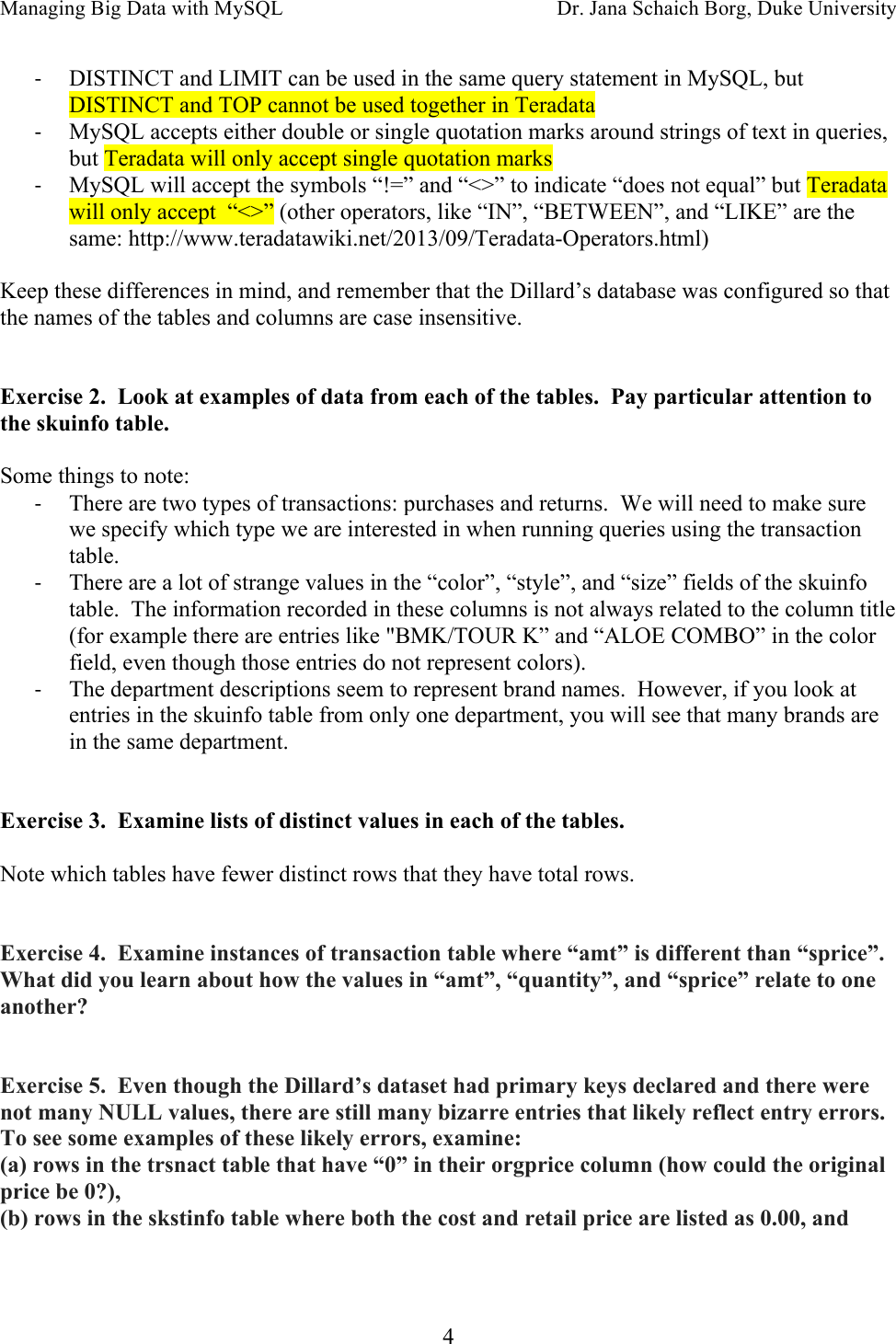 Page 4 of 6 - Week-2-Dillard S-Analysis-Guide-Teradata-exercise