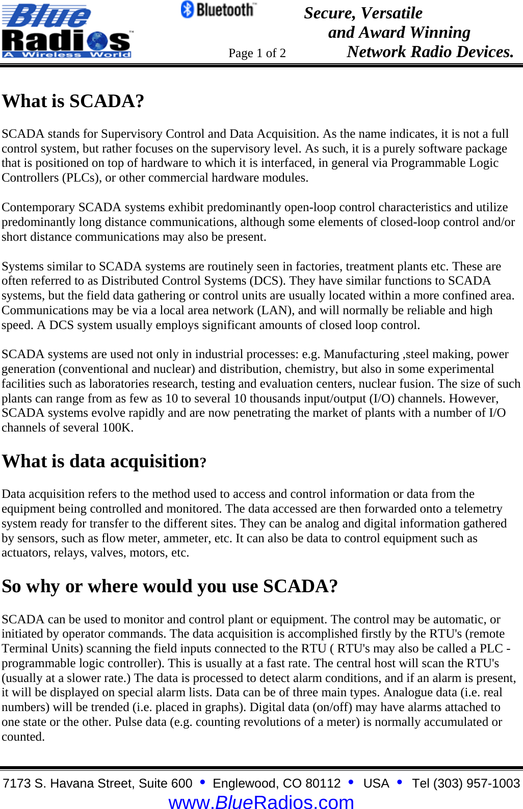 Page 1 of 2 - What_is_SCADA What Is SCADA