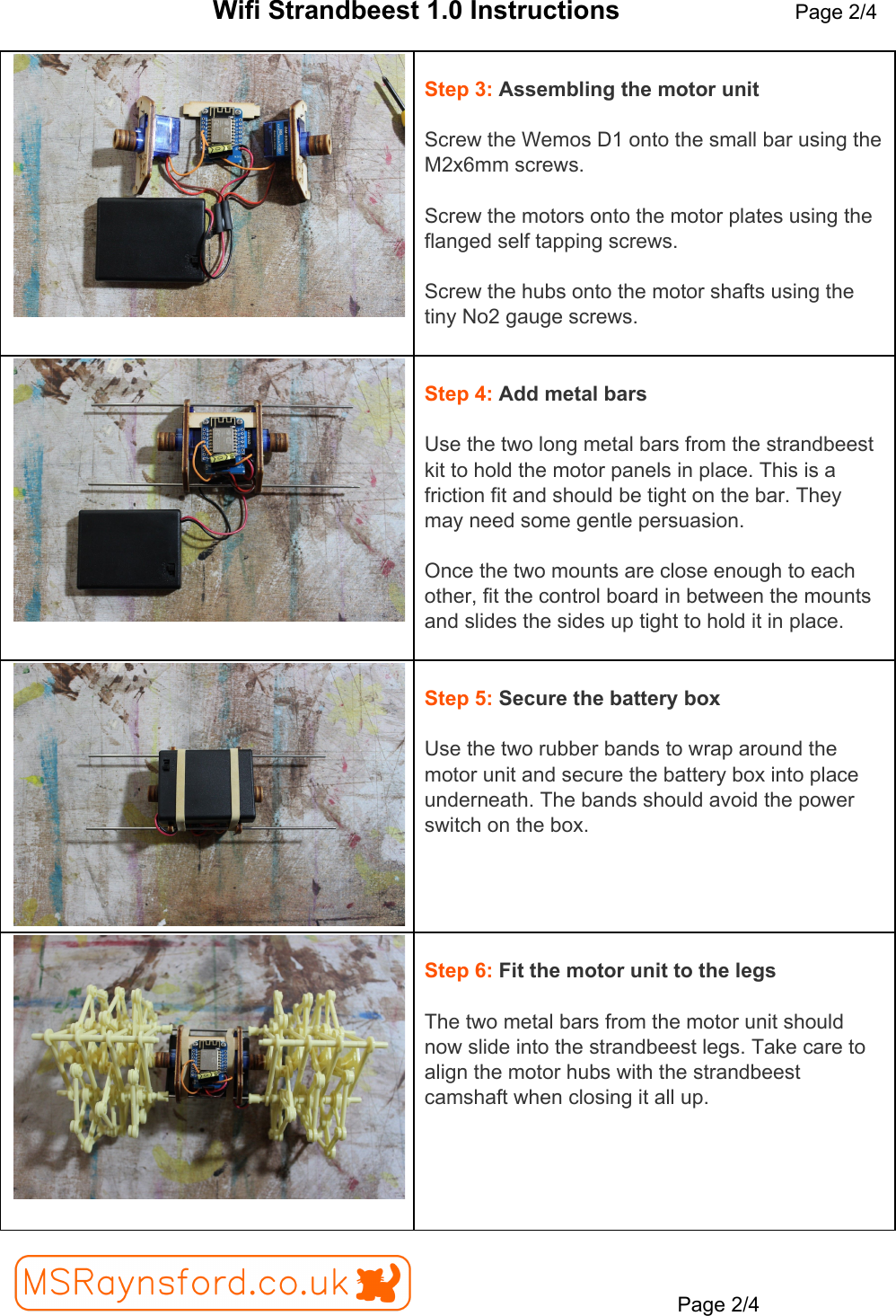Page 2 of 4 - Wifi Strandbeest Instructions