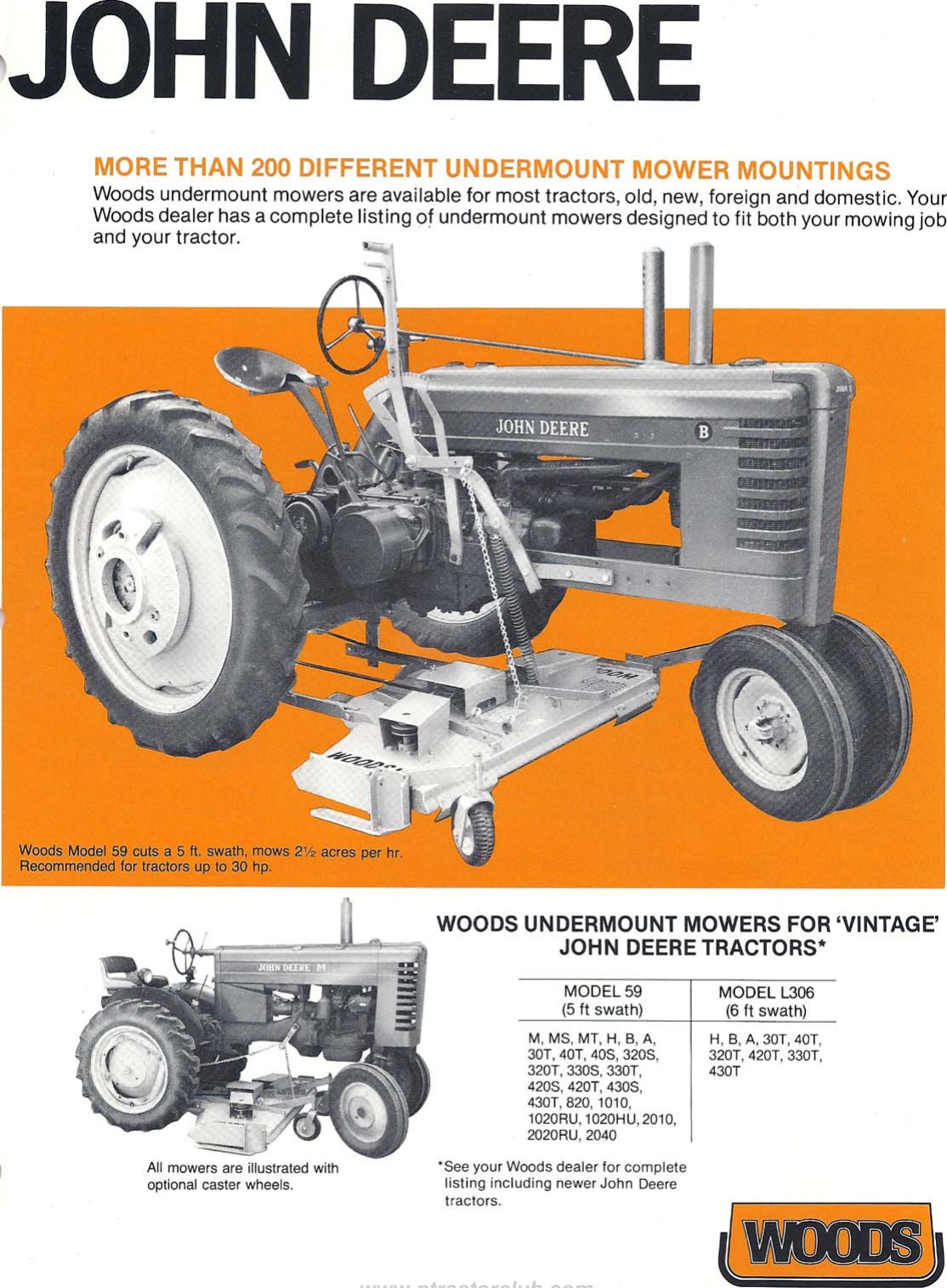 Page 3 of 6 - Woods Undermount Mowers For 'Vintage' Tractors  !! Vintage - Ad Brochure
