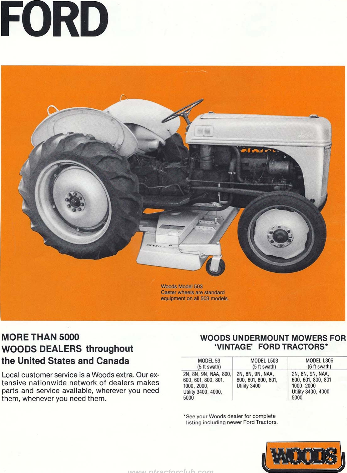 Page 4 of 6 - Woods Undermount Mowers For 'Vintage' Tractors  !! Vintage - Ad Brochure