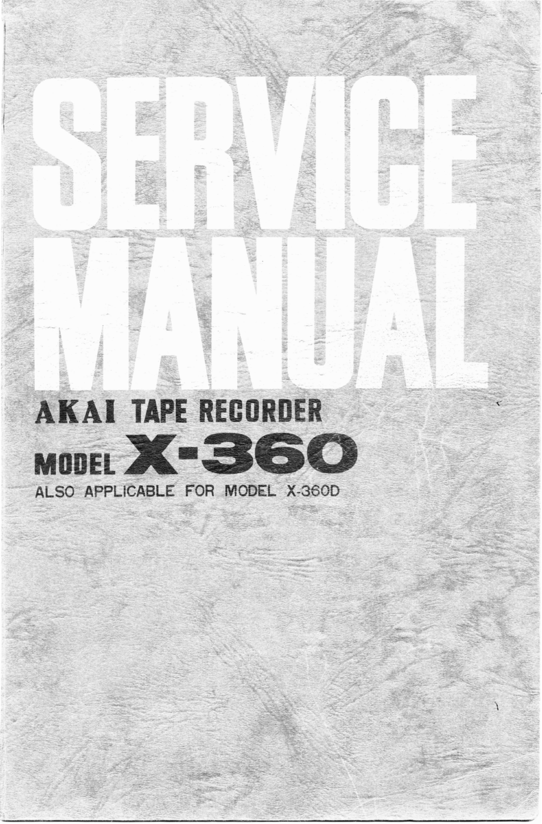 Akai X 360 360d 360ds Reel To Recorder Service Manual X360d