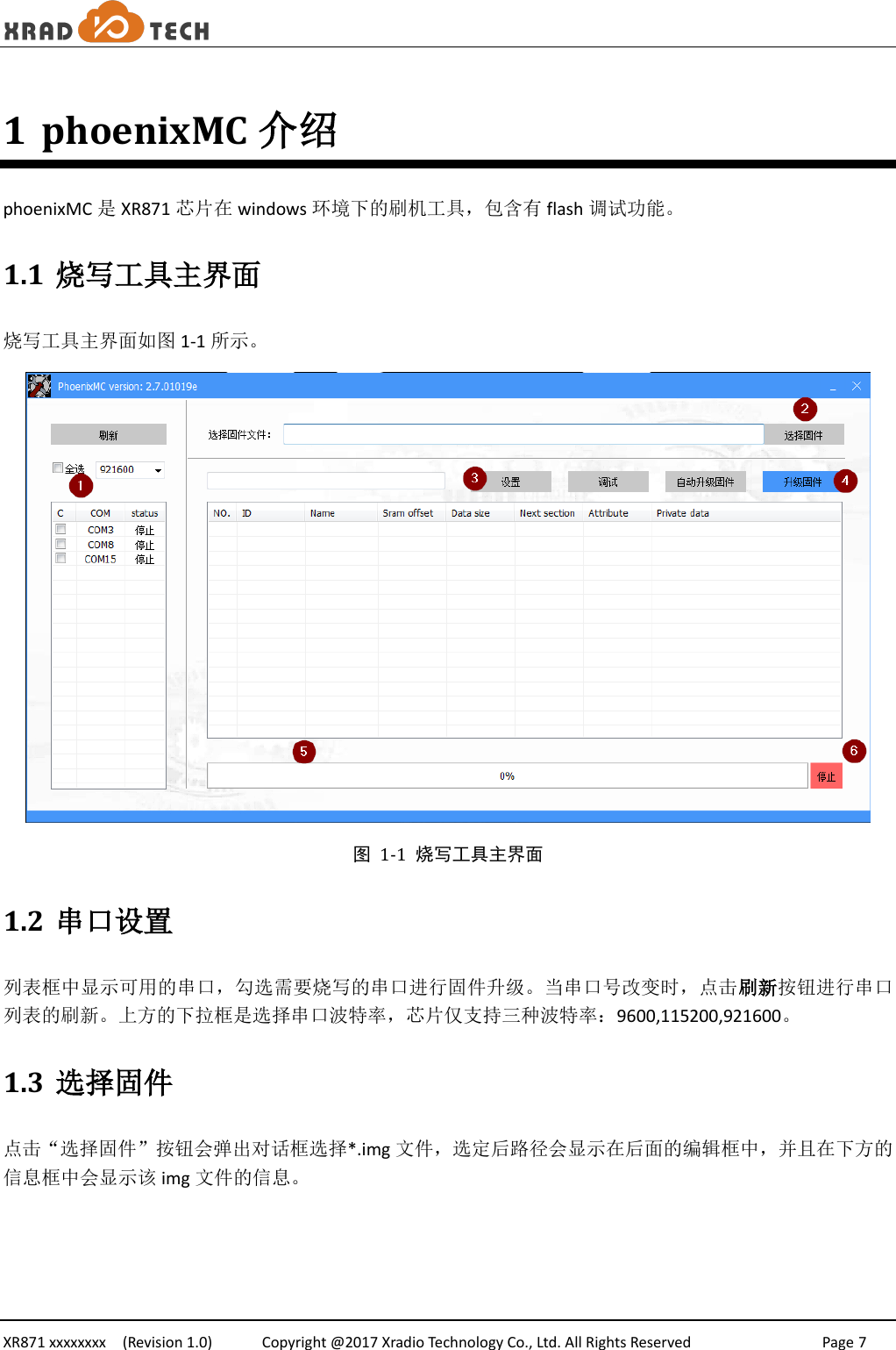 Page 7 of 9 -  XR871 Phoenix MC User Guide-CN