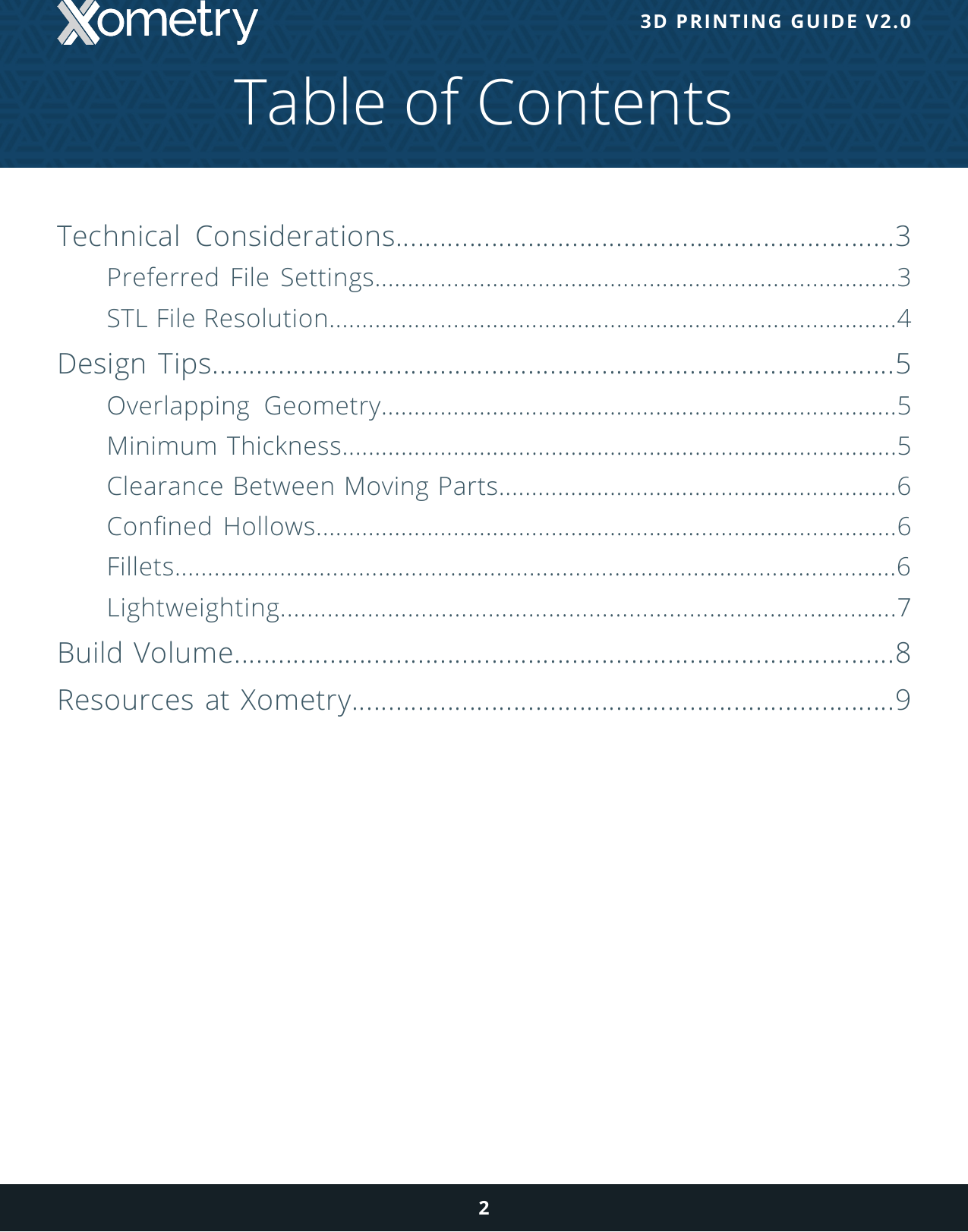 Page 2 of 9 - Xometry - 3D Printing Design Guide