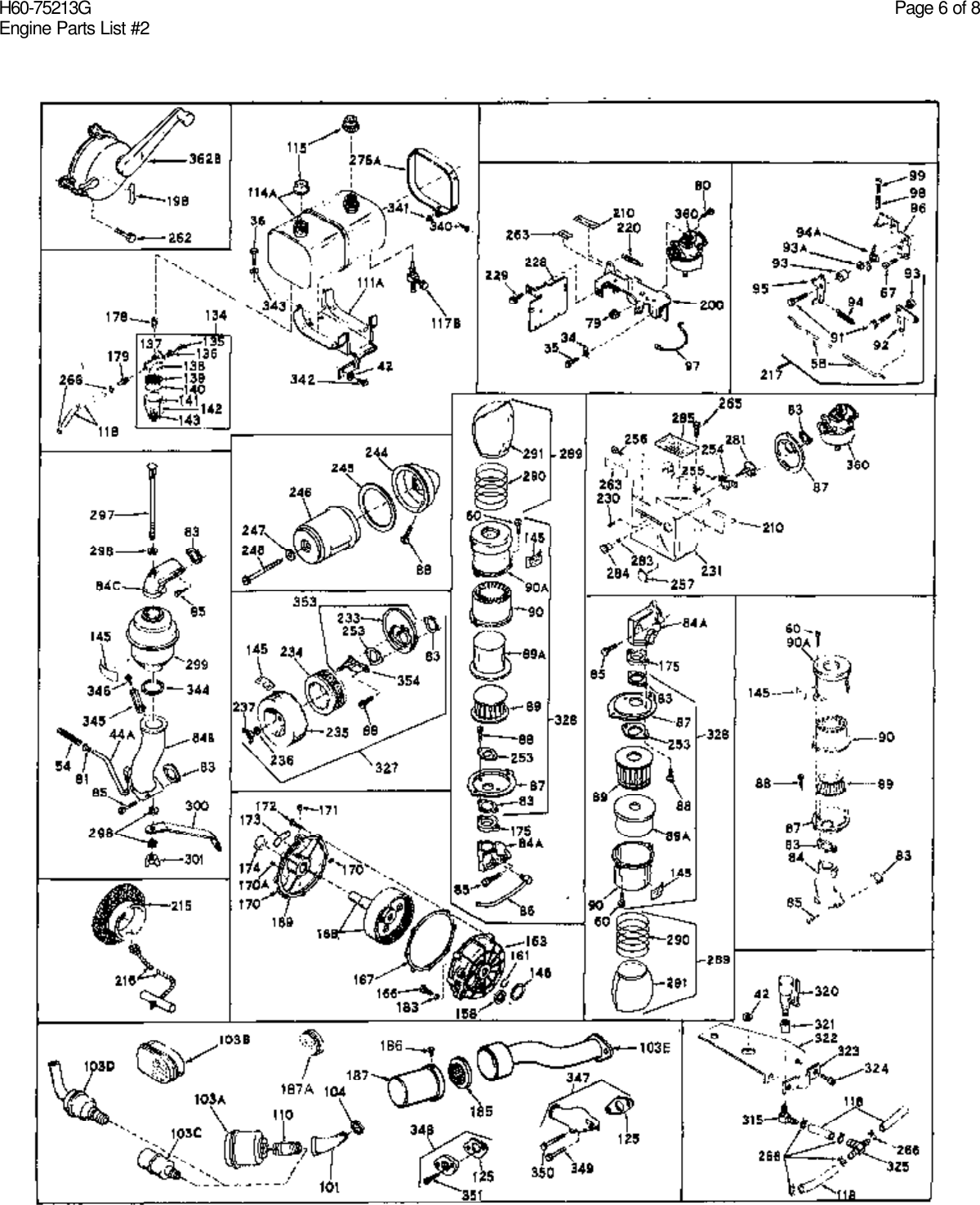 Page 6 of 8 - Diagram And/or PartsList Yardman Snowblower Engine Tecumseh H60-75213G