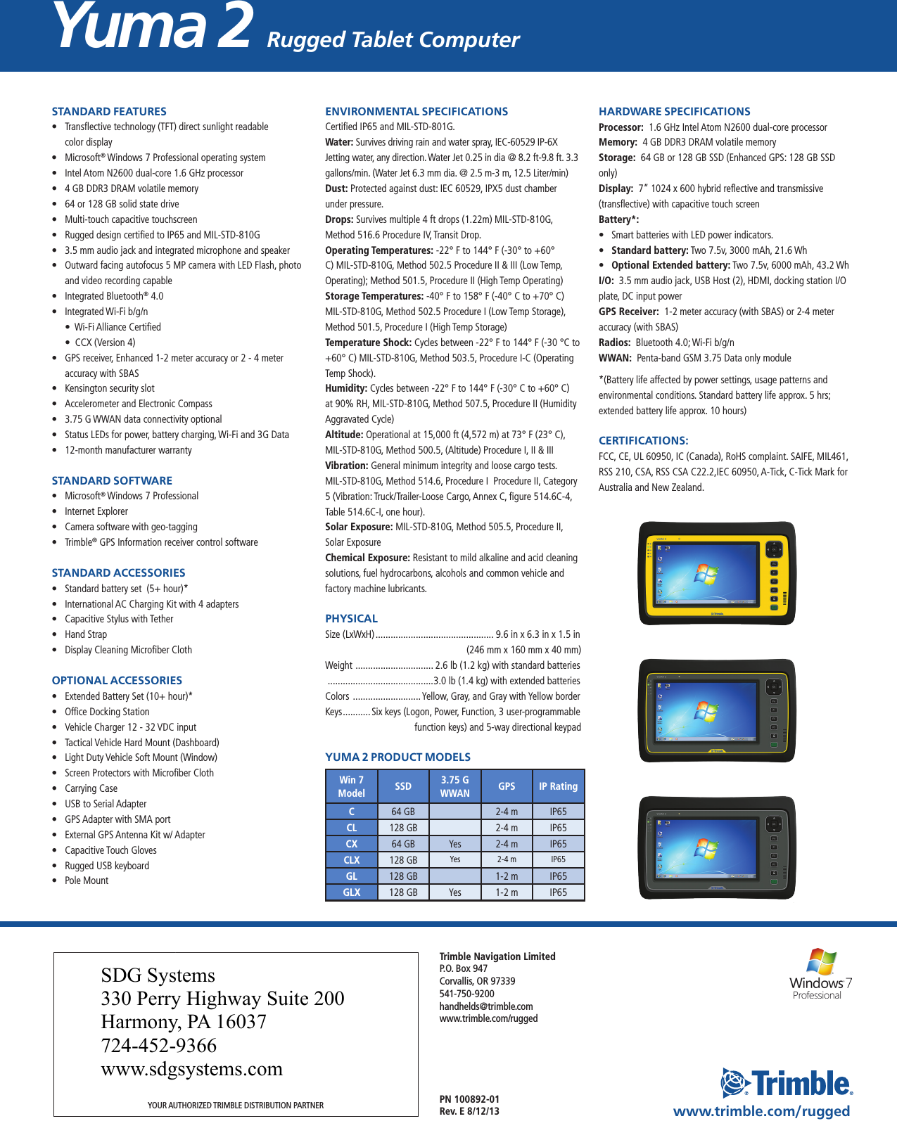 Page 2 of 2 - Yuma2_Datasheet LR_8.13 Yuma2 Datasheet LR 8.13