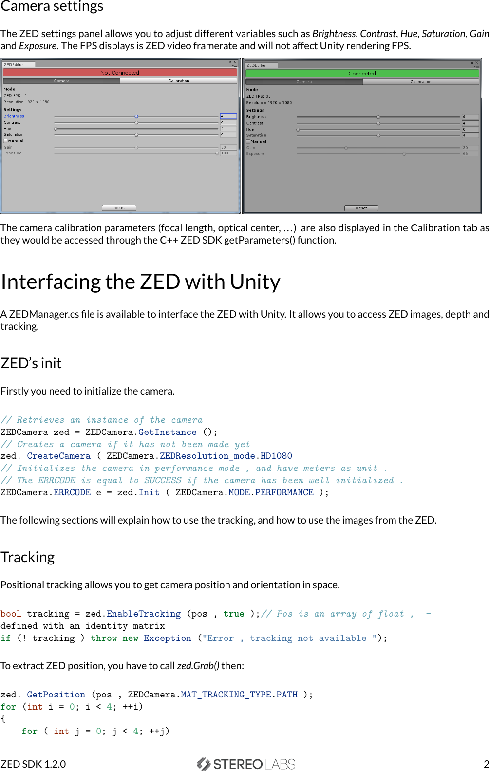Page 3 of 4 - ZED Unity User Guide