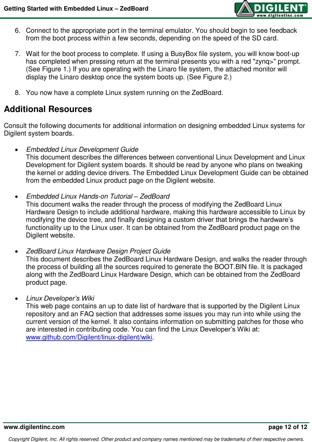 Page 12 of 12 - Overview Zed Board GSw EL Guide