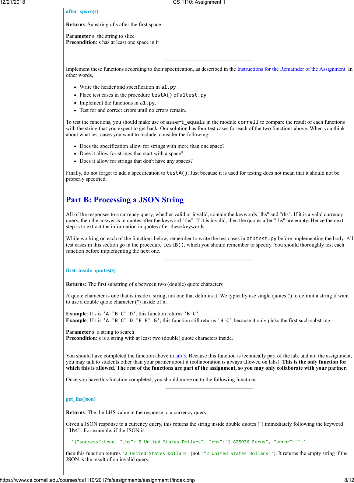 Page 8 of 12 - A1 Instructions
