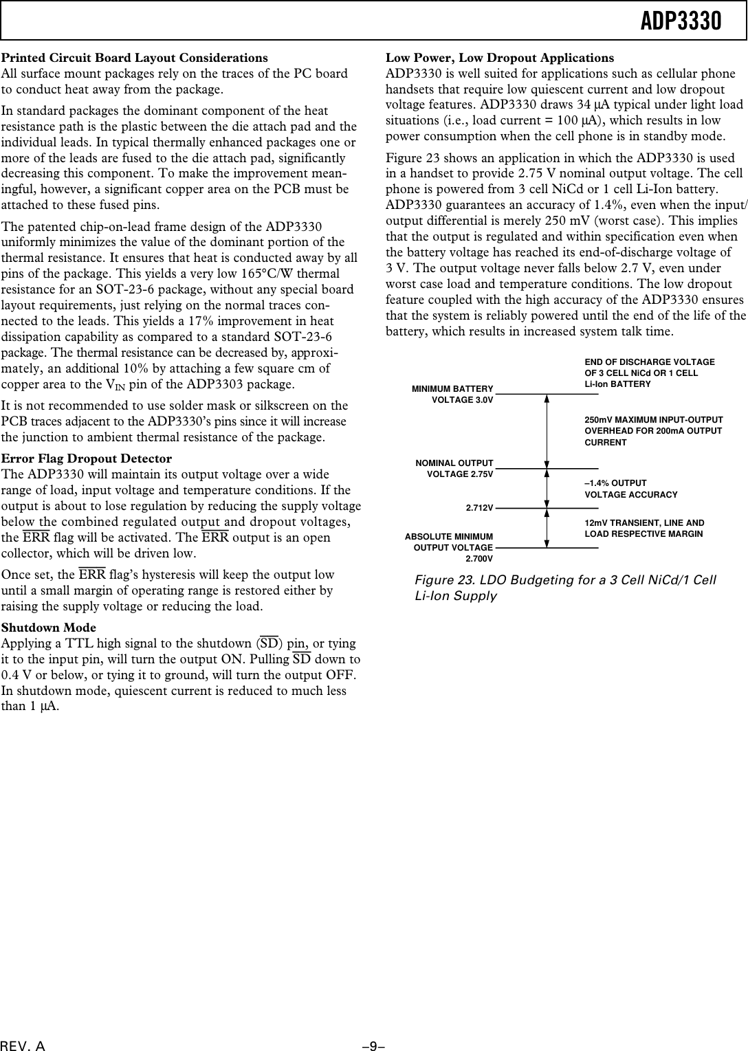 Page 9 of 12 - ADP3330 - Datasheet. Www.s-manuals.com. Analog