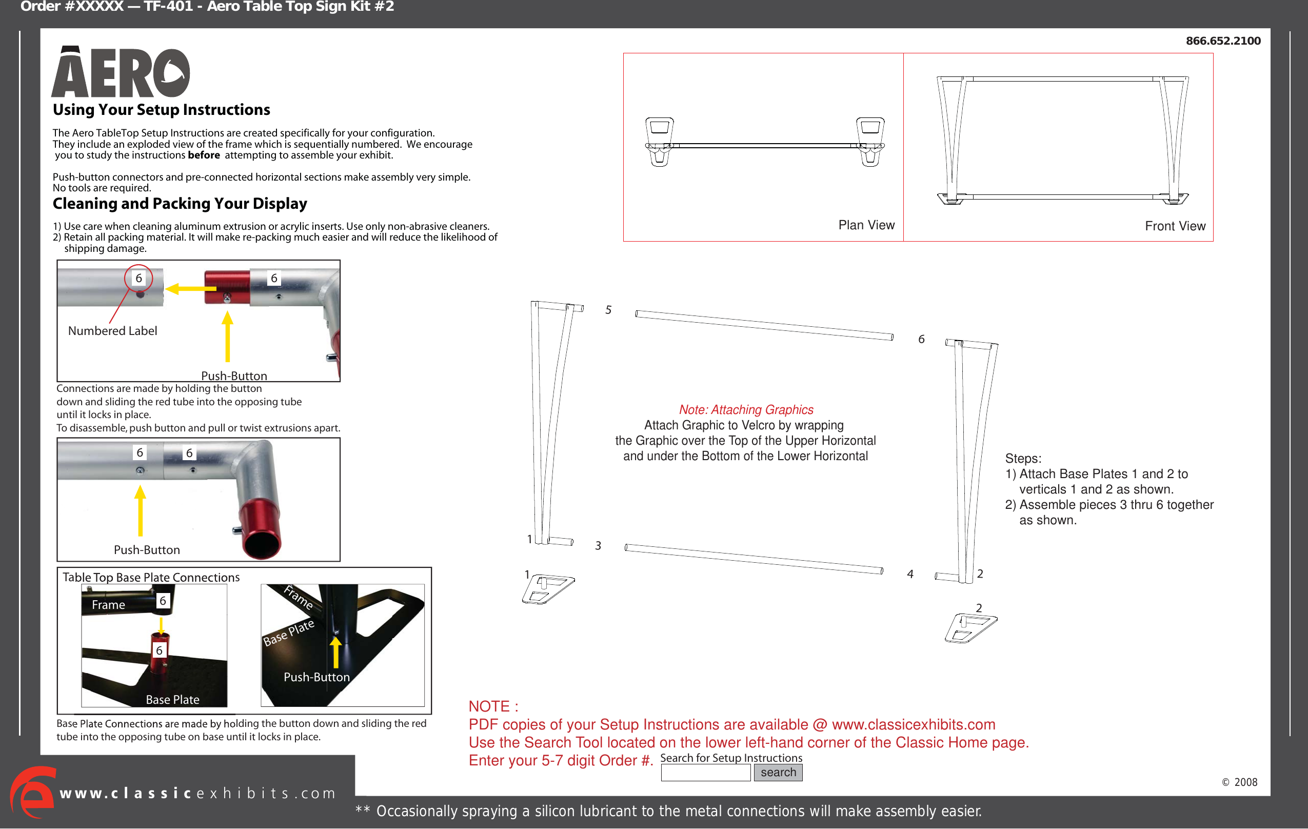 Page 1 of 1 - TF-401 Setups Aero-tabletop-display-kit-tf-401-setup-instructions