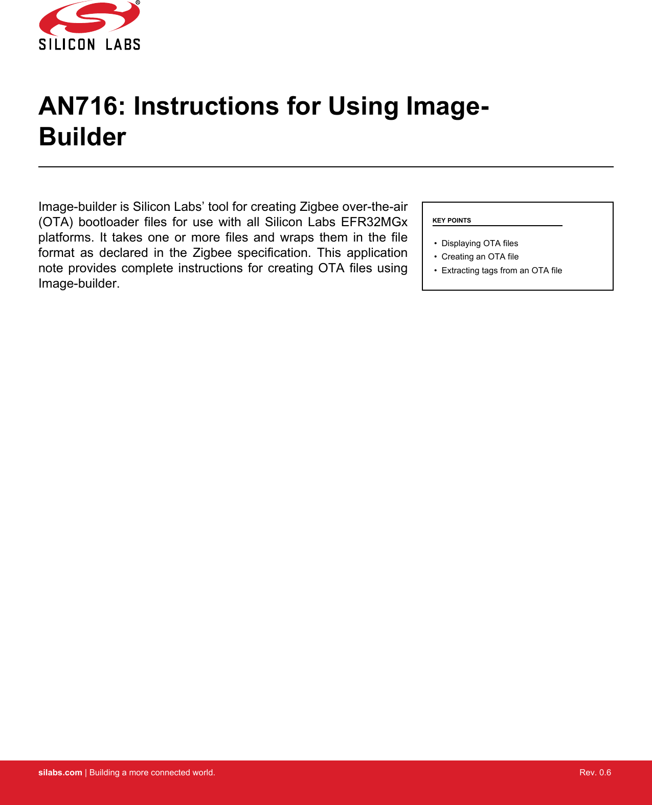 Page 1 of 12 - AN716: Instructions For Using Image-Builder An716-image-builder-instructions