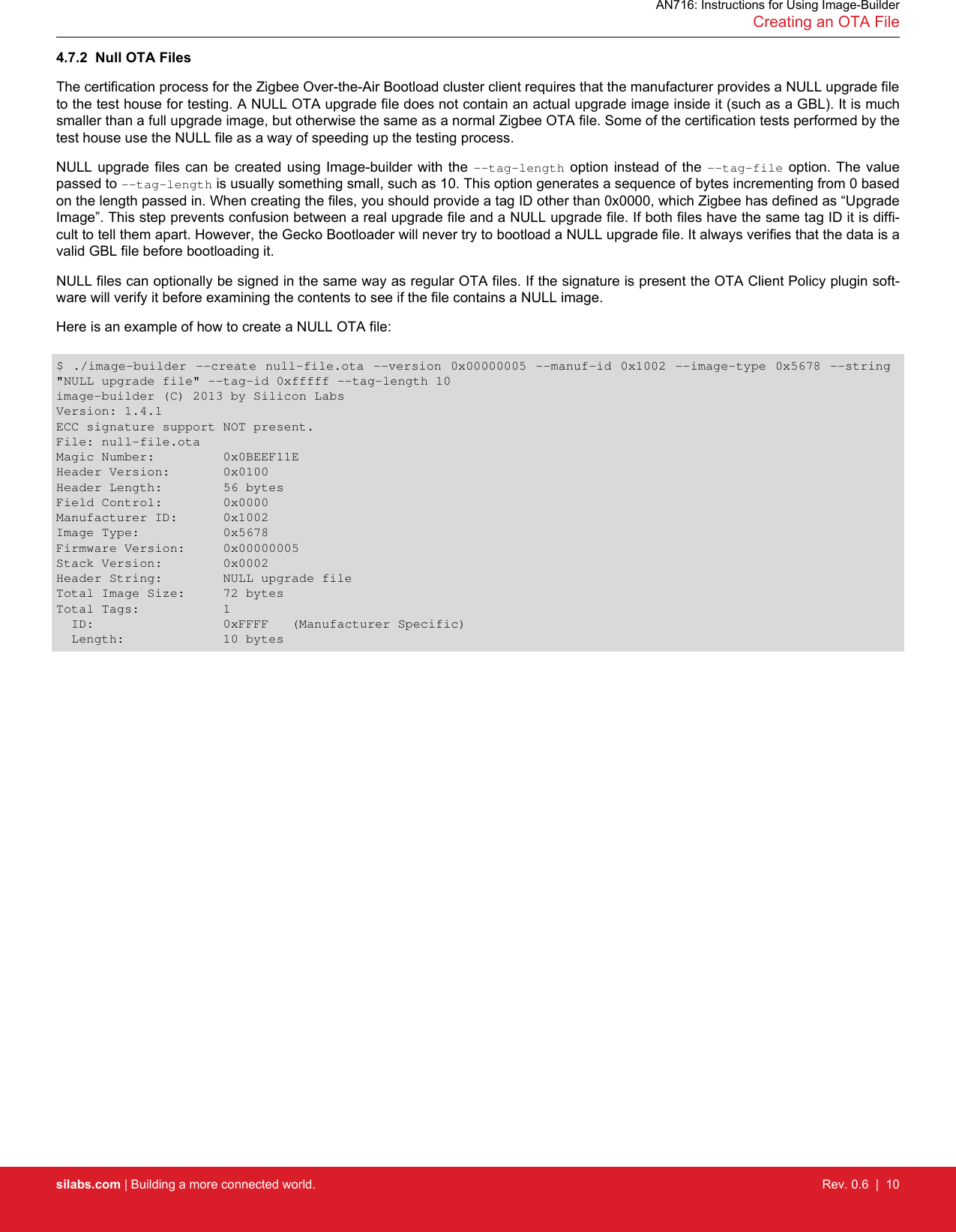 Page 10 of 12 - AN716: Instructions For Using Image-Builder An716-image-builder-instructions