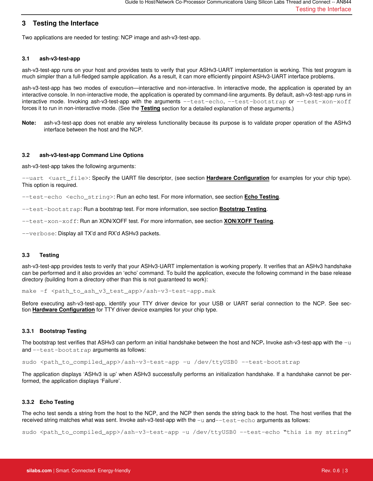 Page 4 of 8 - Guide To Host/Network Co-Processor Communications Using Silicon Labs Thread And Connect -- AN844 An844-ashv3-host-uart-i Interface-guide