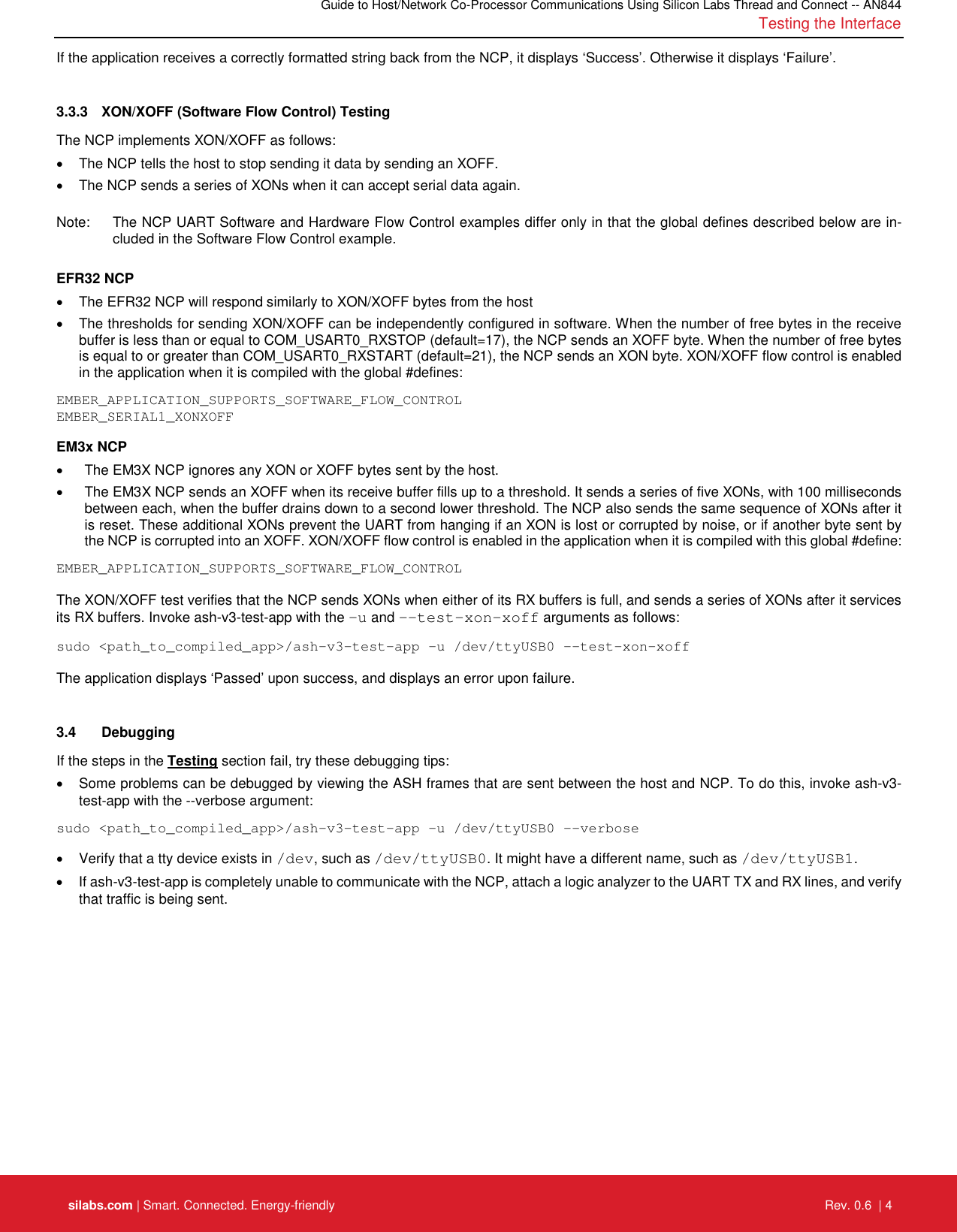 Page 5 of 8 - Guide To Host/Network Co-Processor Communications Using Silicon Labs Thread And Connect -- AN844 An844-ashv3-host-uart-i Interface-guide