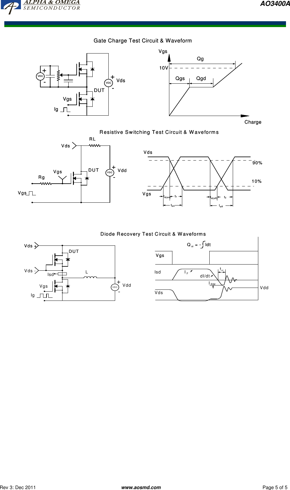 Page 5 of 7 - AO3400A - Datasheet. Www.s-manuals.com. R3 Ao