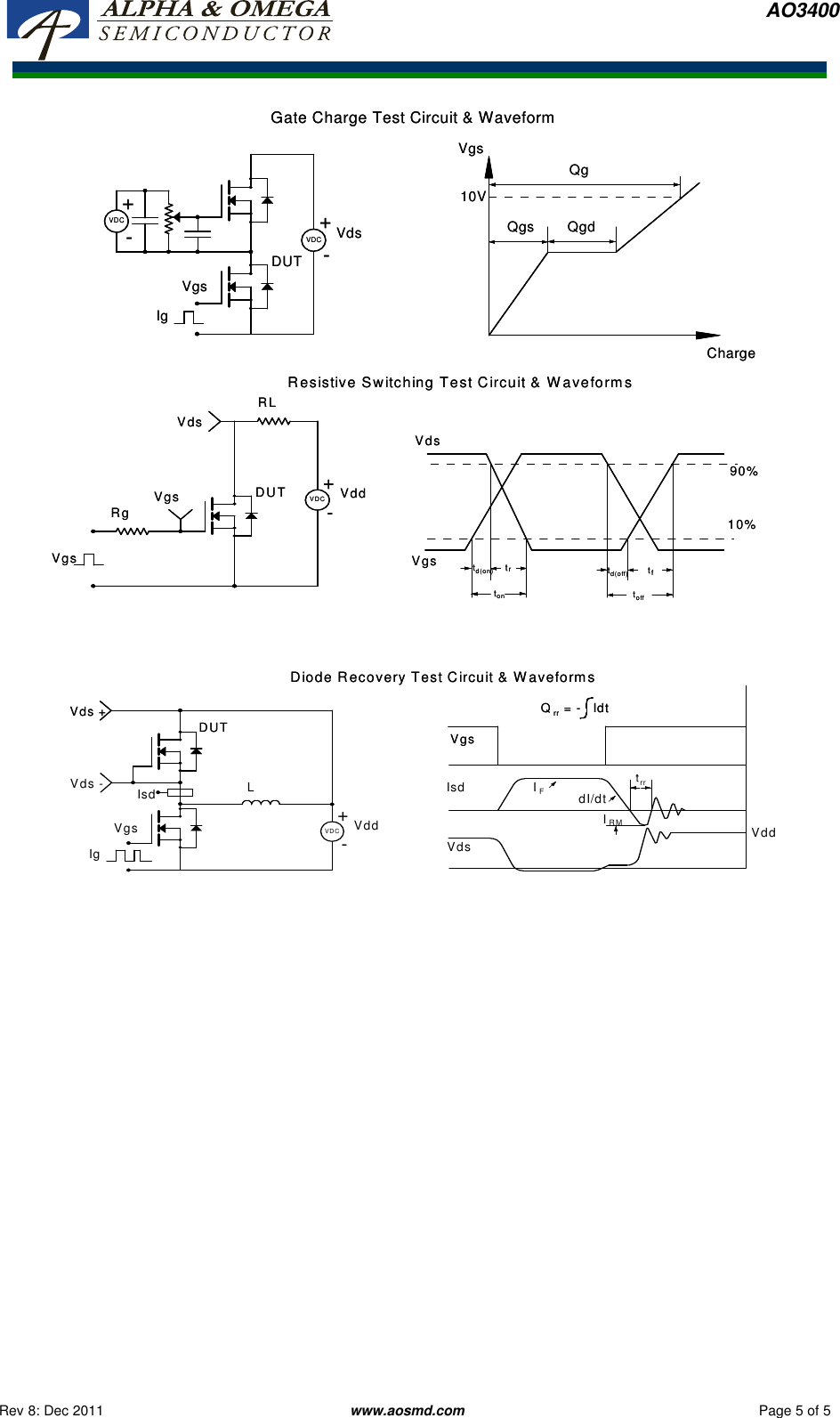 Page 5 of 7 - AO3400 - Datasheet. Www.s-manuals.com. R8 Ao