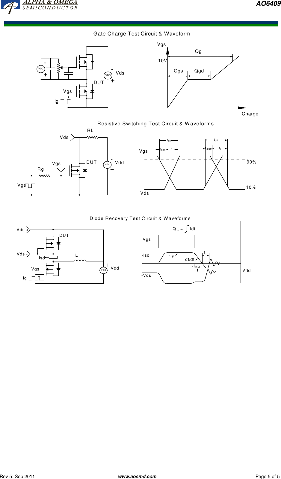 Page 5 of 7 - AO6409 - Datasheet. Www.s-manuals.com. R5 Ao