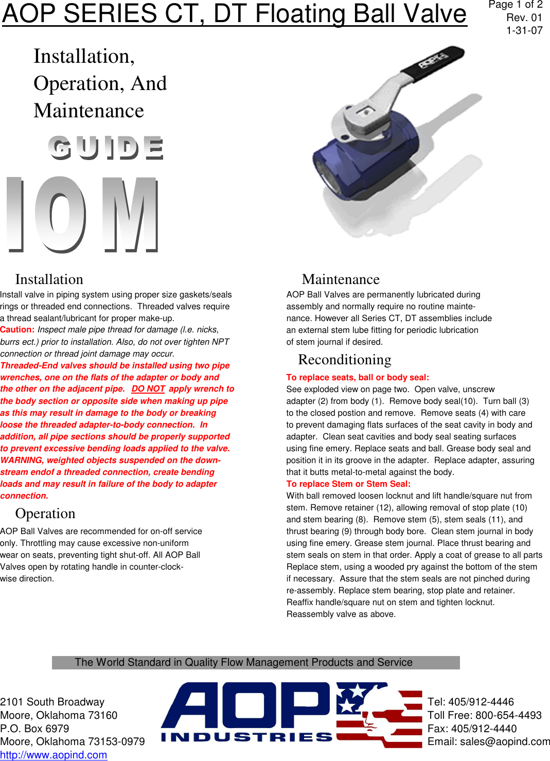 Page 1 of 2 - IOM-CTDT Rev 01 Aop-ct-dt-iom