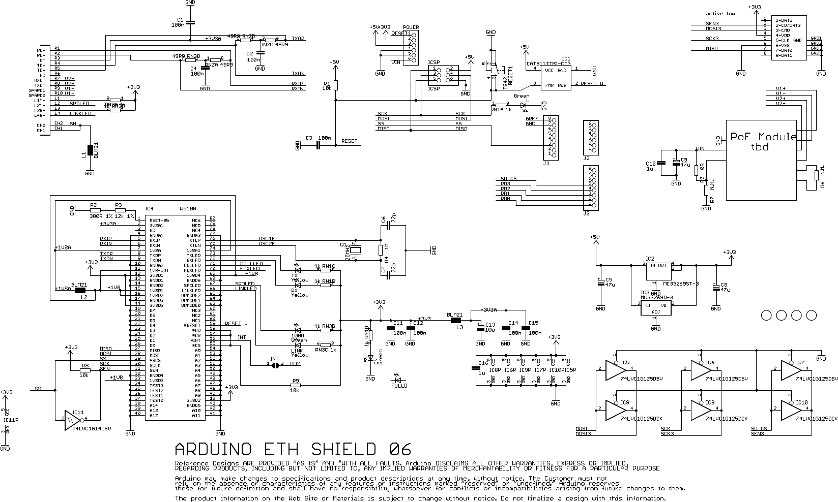 Page 1 of 1 - Shield_Eth06-PoE.sch Arduino-ethernet-shield-06-schematic