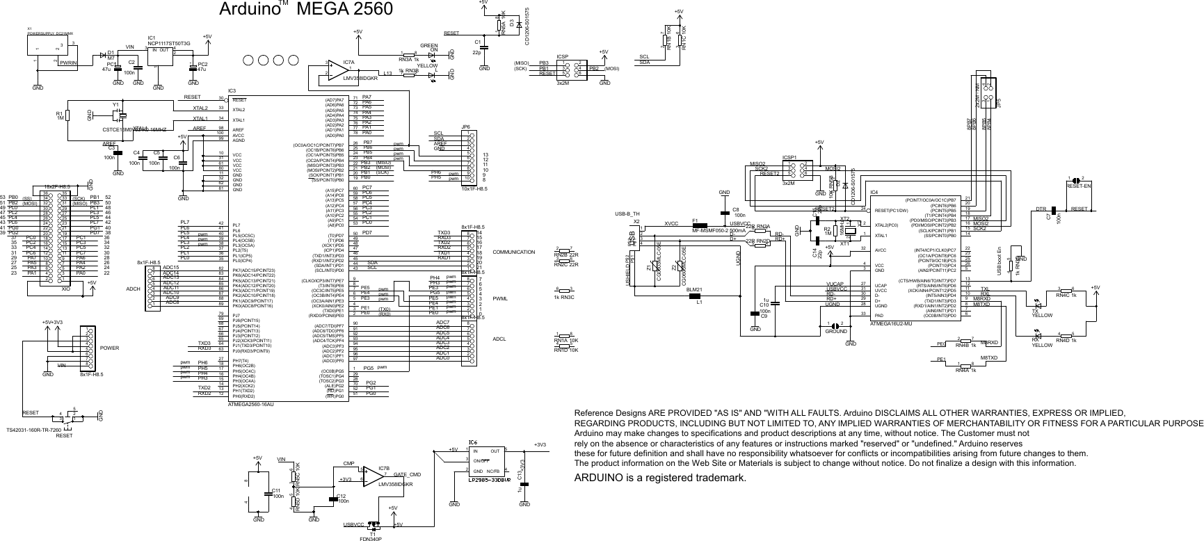 Arduinomega2560 Rev3sch Arduino Mega2560 R3 Schematic 2819