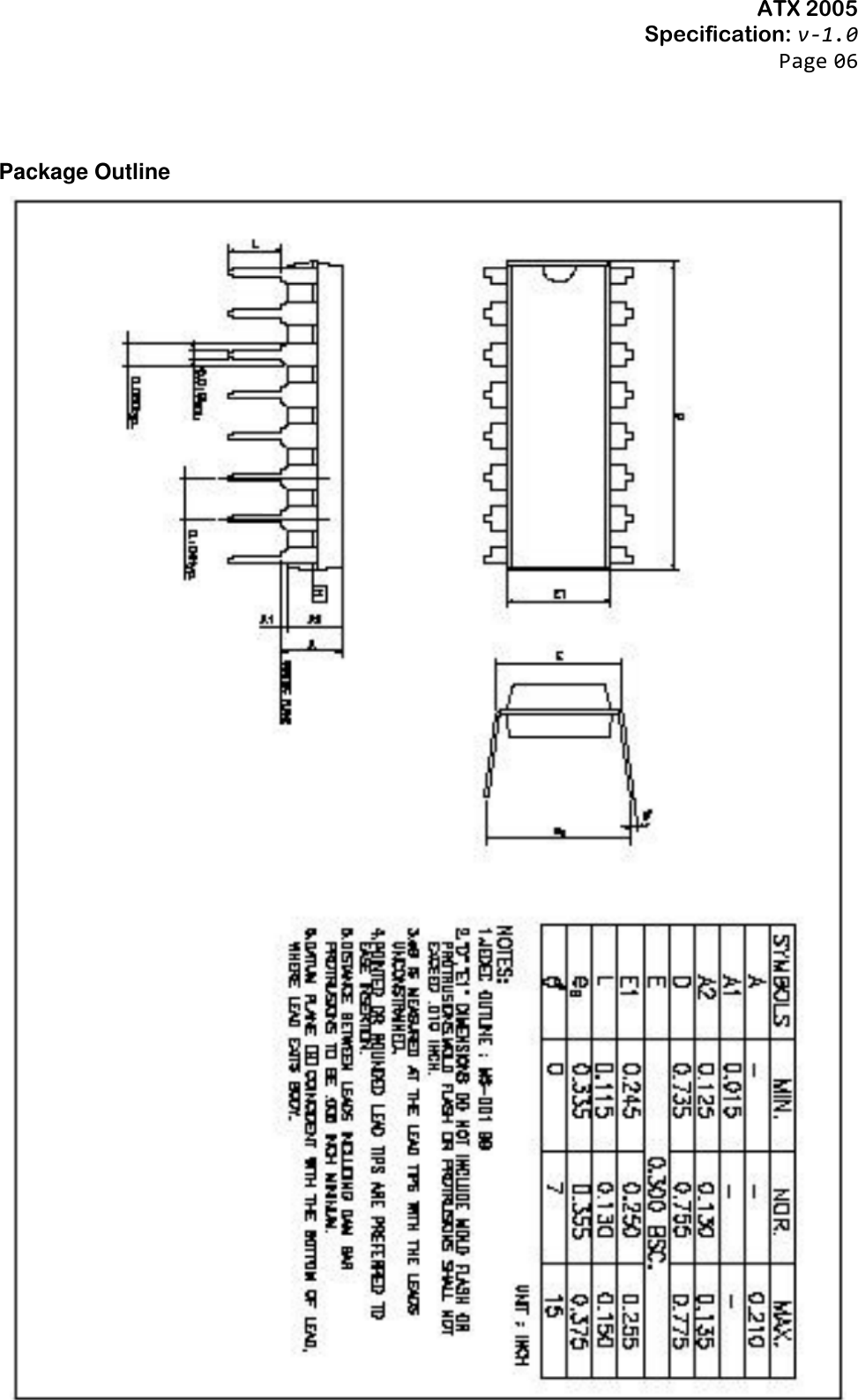 Page 6 of 7 - ATX2005 - Datasheet. Www.s-manuals.com. R1.0 Atx