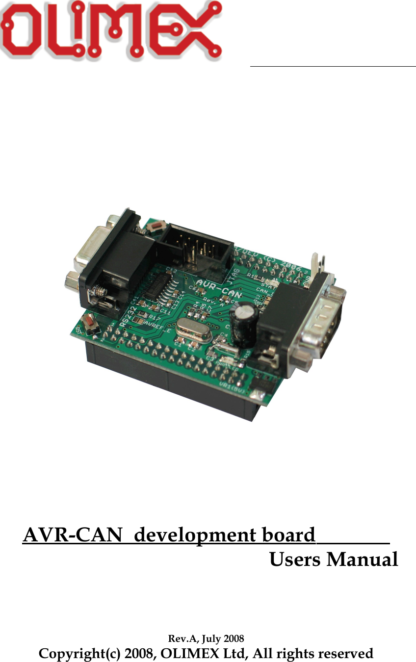 AVR CAN Development Board