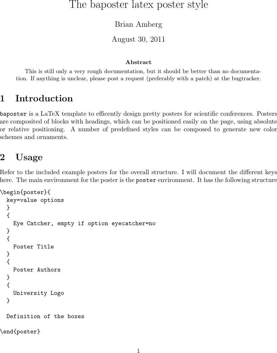 Page 1 of 5 - Baposter Guide