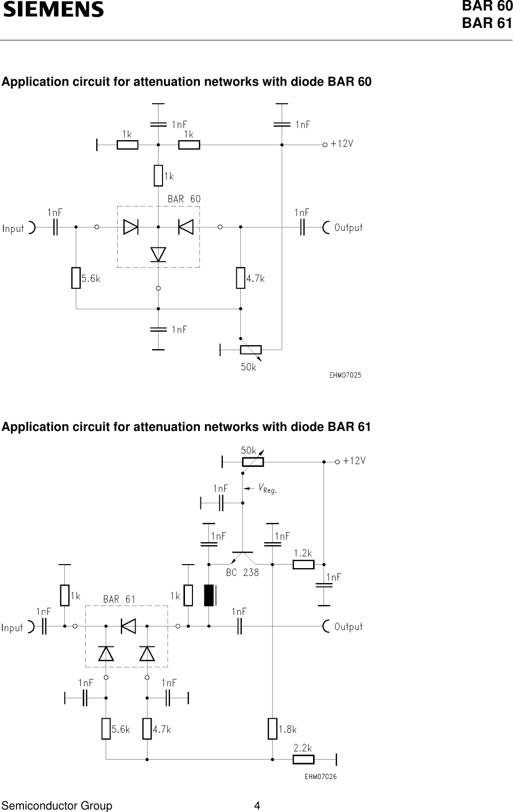 Page 4 of 5 - BAR60, BAR61 - Datasheet. Www.s-manuals.com. Siemens