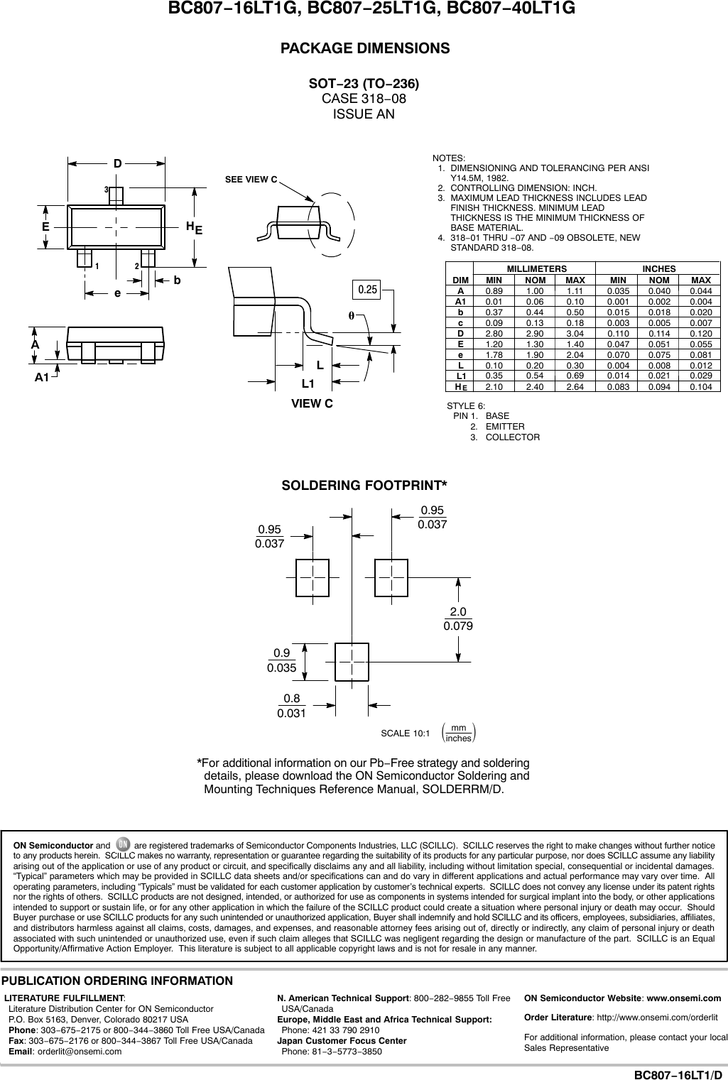 Page 4 of 5 - BC807-16LT1G, BC807-25LT1G, BC807-40LT1G - Datasheet. Www.s-manuals.com. On