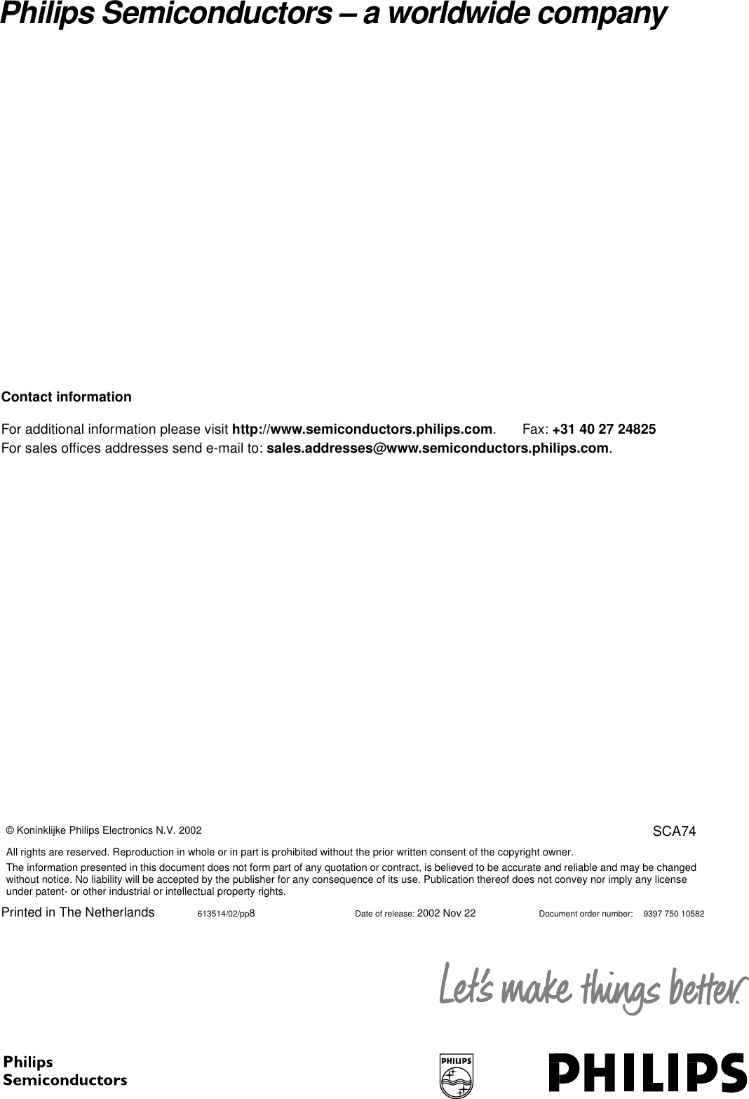 Page 8 of 8 - BC817DS NPN General Purpose Double Transistor Philips