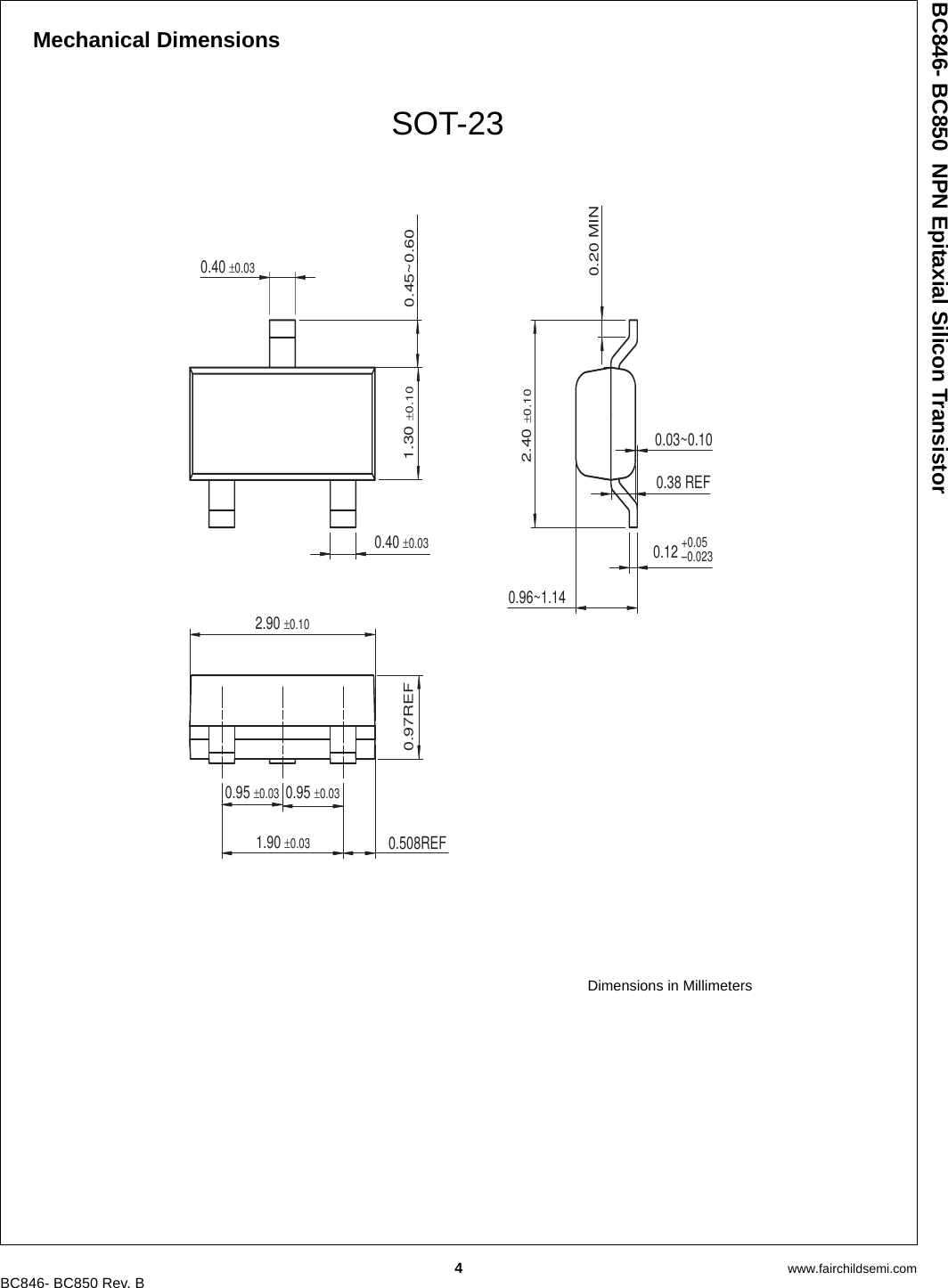 Page 4 of 6 - BC846, BC847, BC848, BC849, BC850 - Datasheet. Www.s-manuals.com. Fairchild