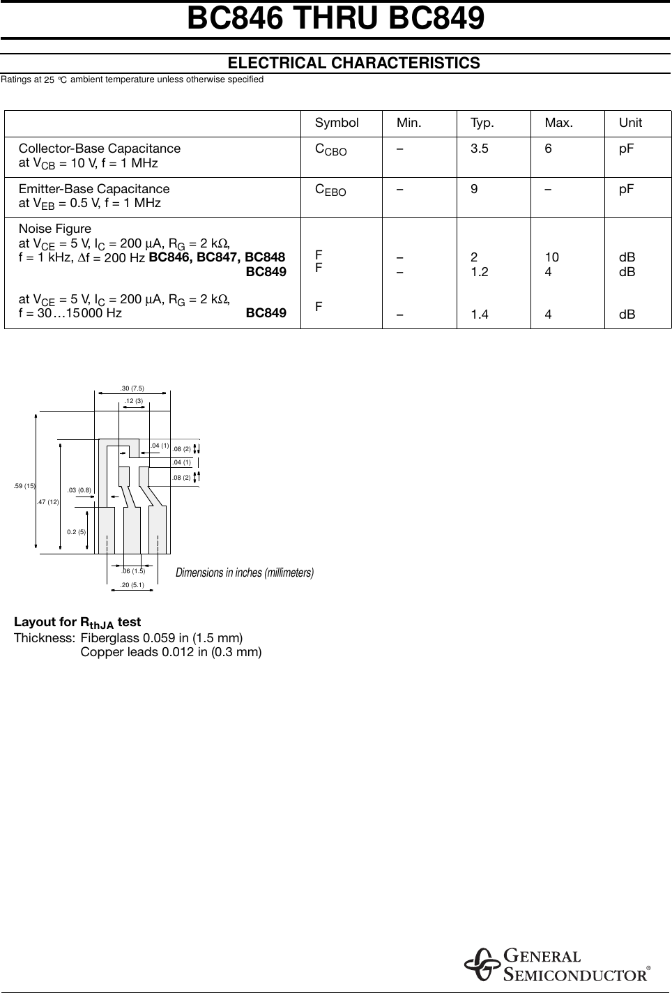 Page 3 of 7 - BC846, BC847, BC848, BC849 - Datasheet. Www.s-manuals.com. Bc846-bc849 General