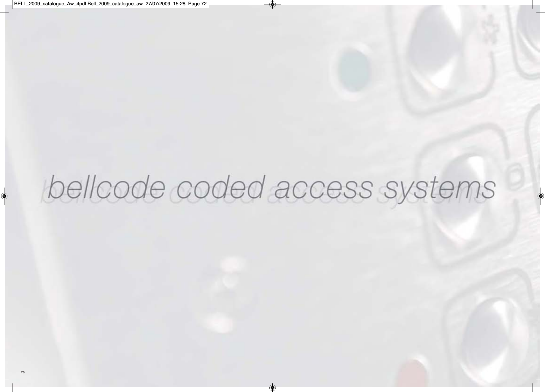 Page 1 of 4 - BELL_2009_catalogue_Aw_4pdf Bellcode Coded Access