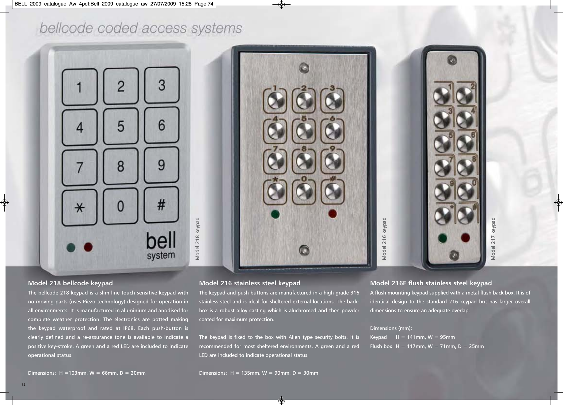 Page 3 of 4 - BELL_2009_catalogue_Aw_4pdf Bellcode Coded Access