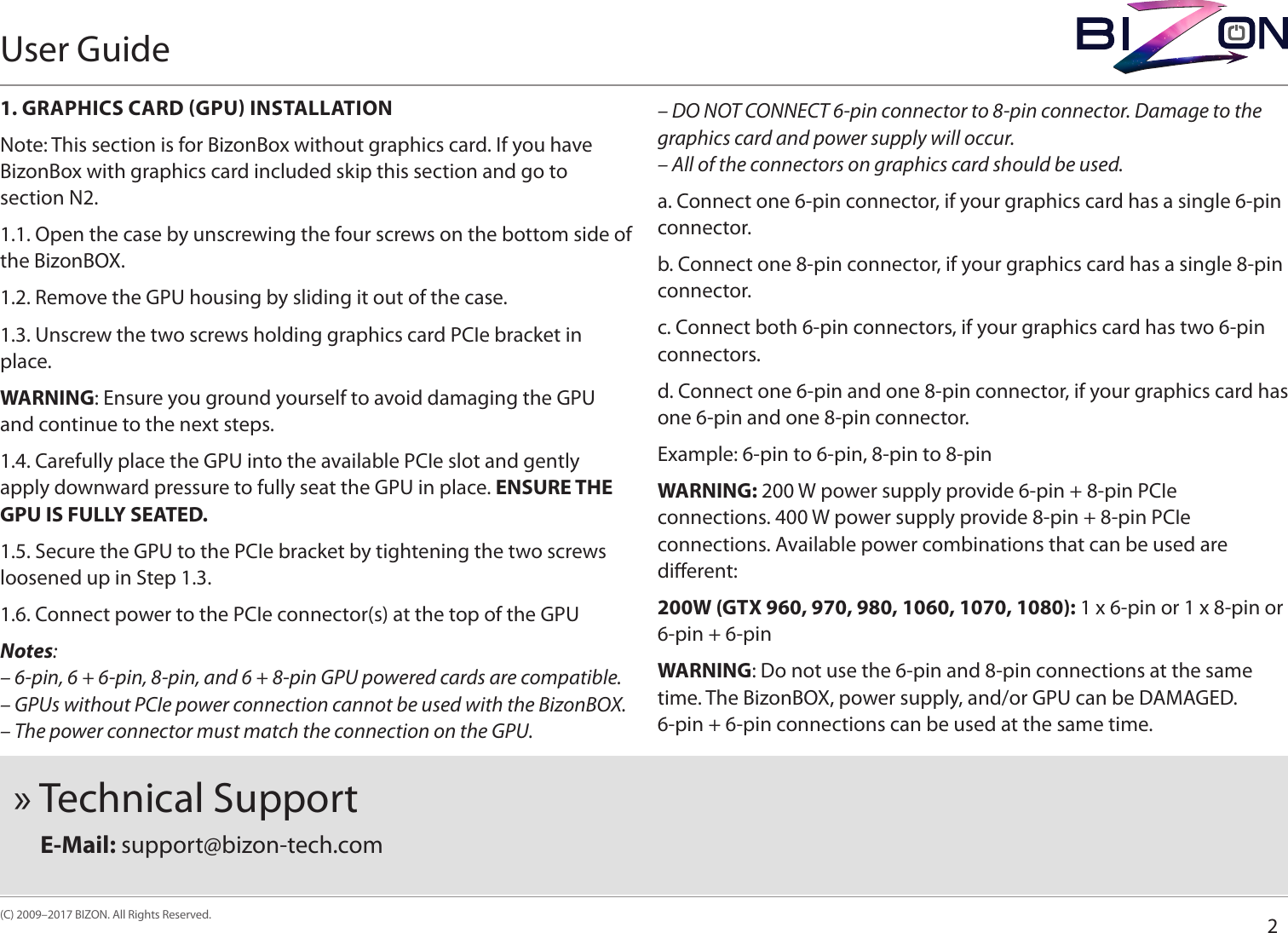 Page 2 of 7 - Bizonbox3 Guide