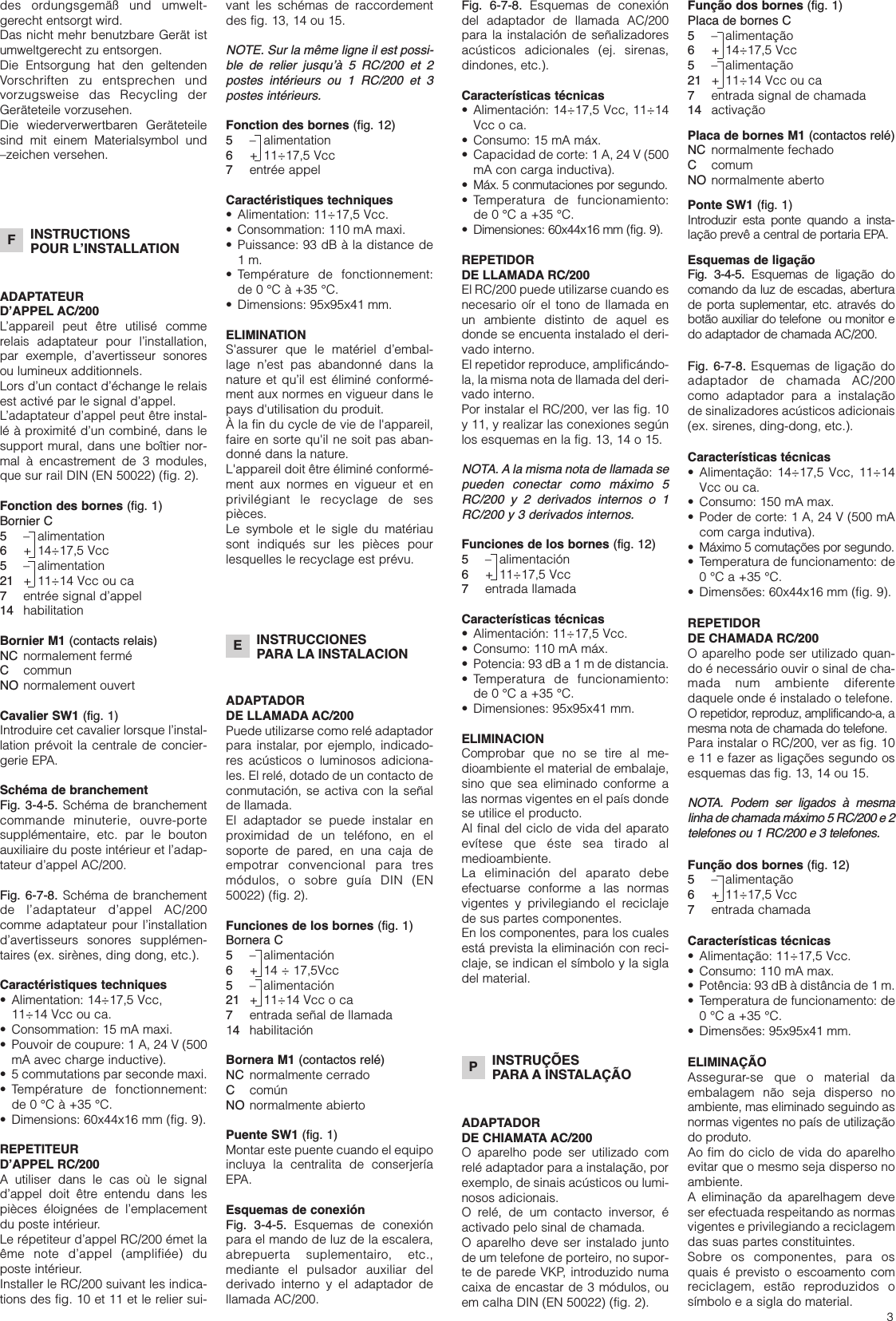 Page 3 of 4 - AC200RC200 24031523 07_08 Bpt_ac200-rc200 07-08 Bpt Ac200-rc200