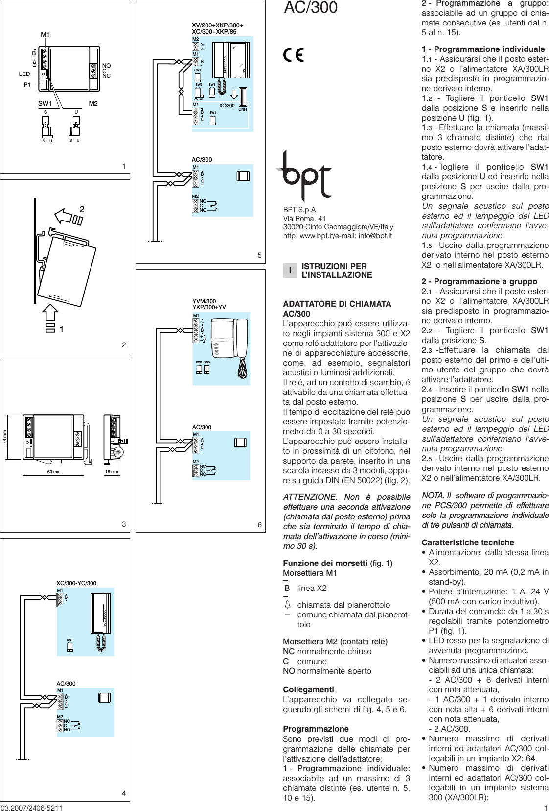 Page 1 of 4 - Bpt_ac300 24065211 03-07 Bpt Ac300