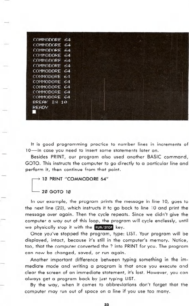 Page 3 of 10 - Commodore 64 Users Guide C64-users Guide-03-beginning Basic Programming