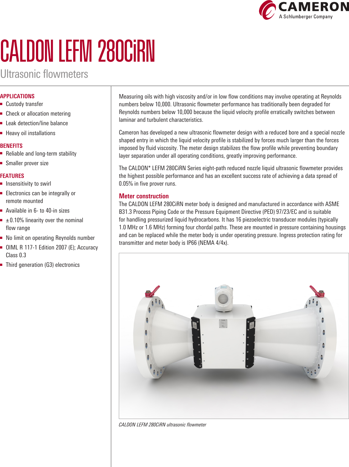 Page 1 of 7 - CALDON LEFM 280CiRN Liquid Ultrasonic Flowmeter Data Sheet Caldon-lefm-280cirn