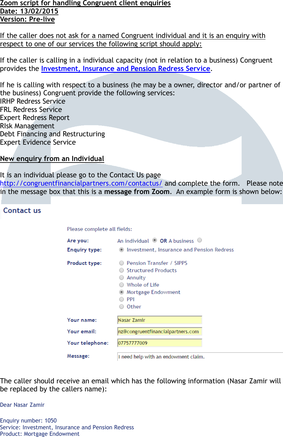 Page 1 of 4 - Call-handling-instructions